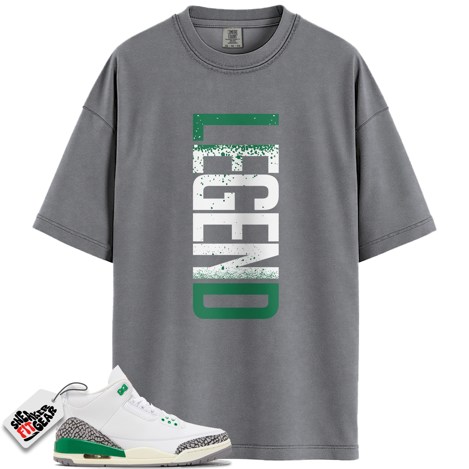 Women's Jordan 3 Retro Lucky Green Match Shirts, LEGEND To Match Women's Jordan 3 Retro Lucky Green