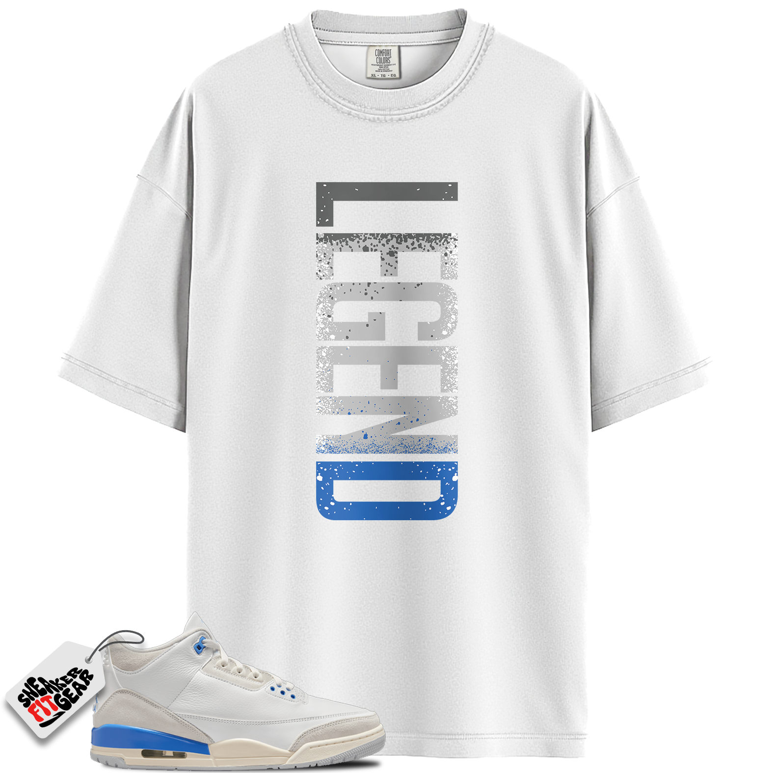 Jordan 3 Retro Lucky Shorts/ Hydrogen Blue Match Shirts, LEGEND To Match Jordan 3 Retro Lucky Shorts/ Hydrogen Blue