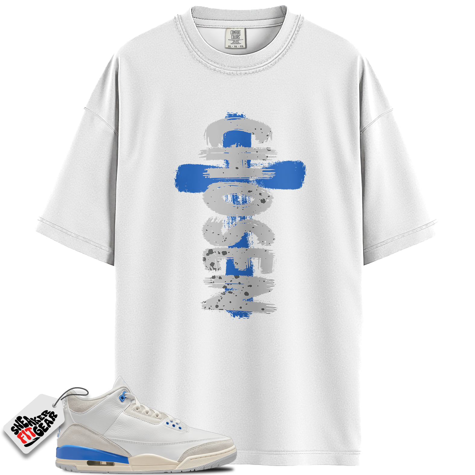 Jordan 3 Retro Lucky Shorts/ Hydrogen Blue Match Shirts, CHOSEN To Match Jordan 3 Retro Lucky Shorts/ Hydrogen Blue Main image