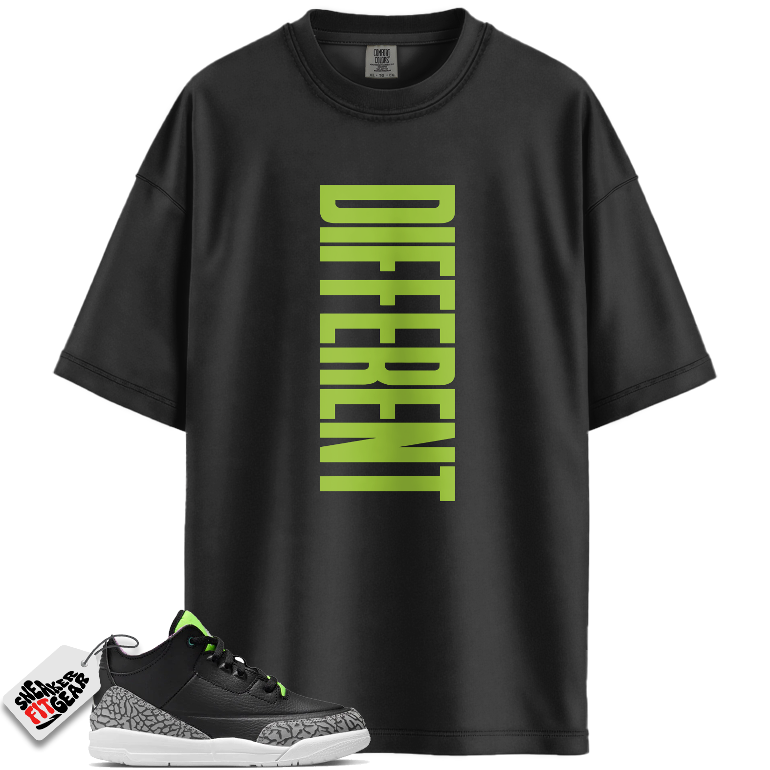 Jordan 3 Retro Electric Green Match Shirts, DFRNT To Match Jordan 3 Retro Electric Green Main image