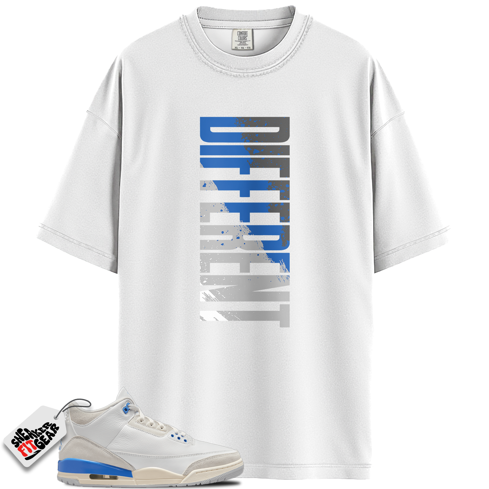 Jordan 3 Retro Lucky Shorts/ Hydrogen Blue Match Shirts, DFRNT To Match Jordan 3 Retro Lucky Shorts/ Hydrogen Blue Main image