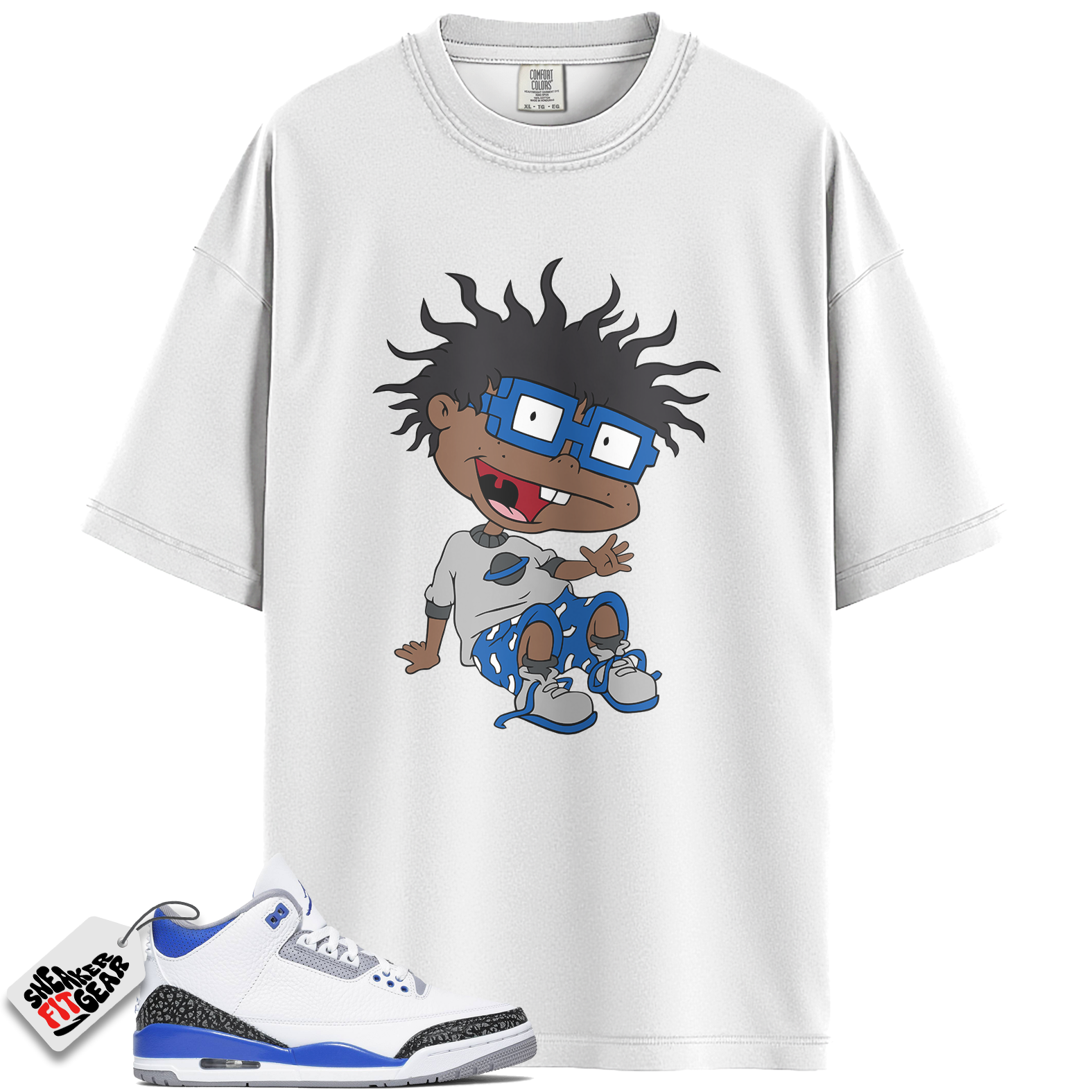 Jordan 3 Retro Racer Blue Match Shirts, FINSTER To Match Jordan 3 Retro Racer Blue