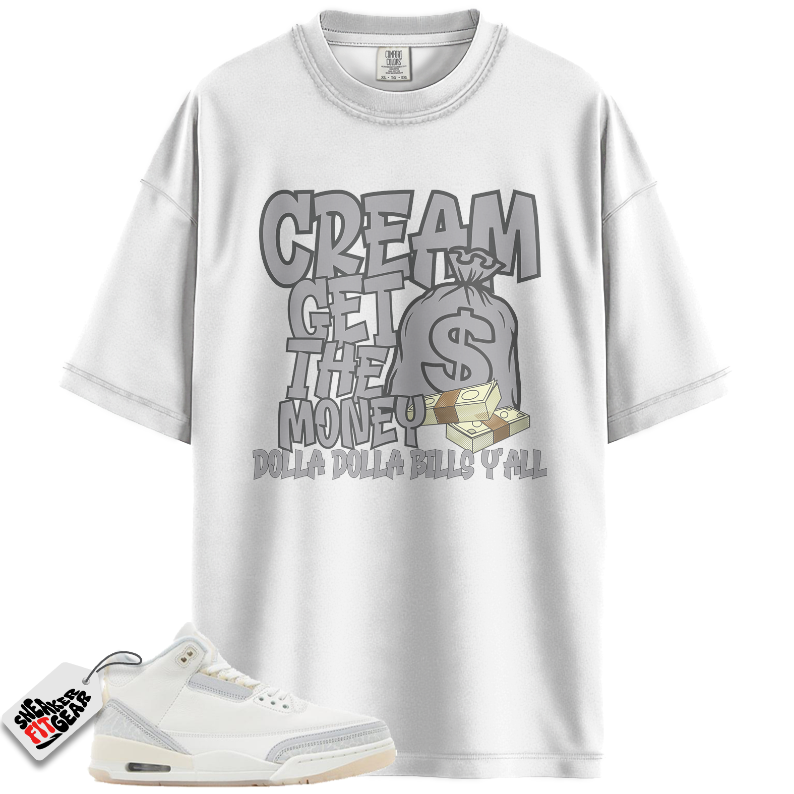 Jordan 3 Retro Craft Ivory Match Shirts, Cream Shirt To Match Jordan 3 Retro Craft Ivory