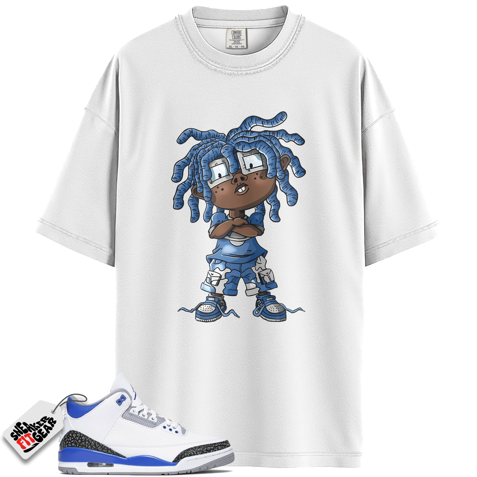 Jordan 3 Retro Racer Blue Match Shirts, CHONGO To Match Jordan 3 Retro Racer Blue