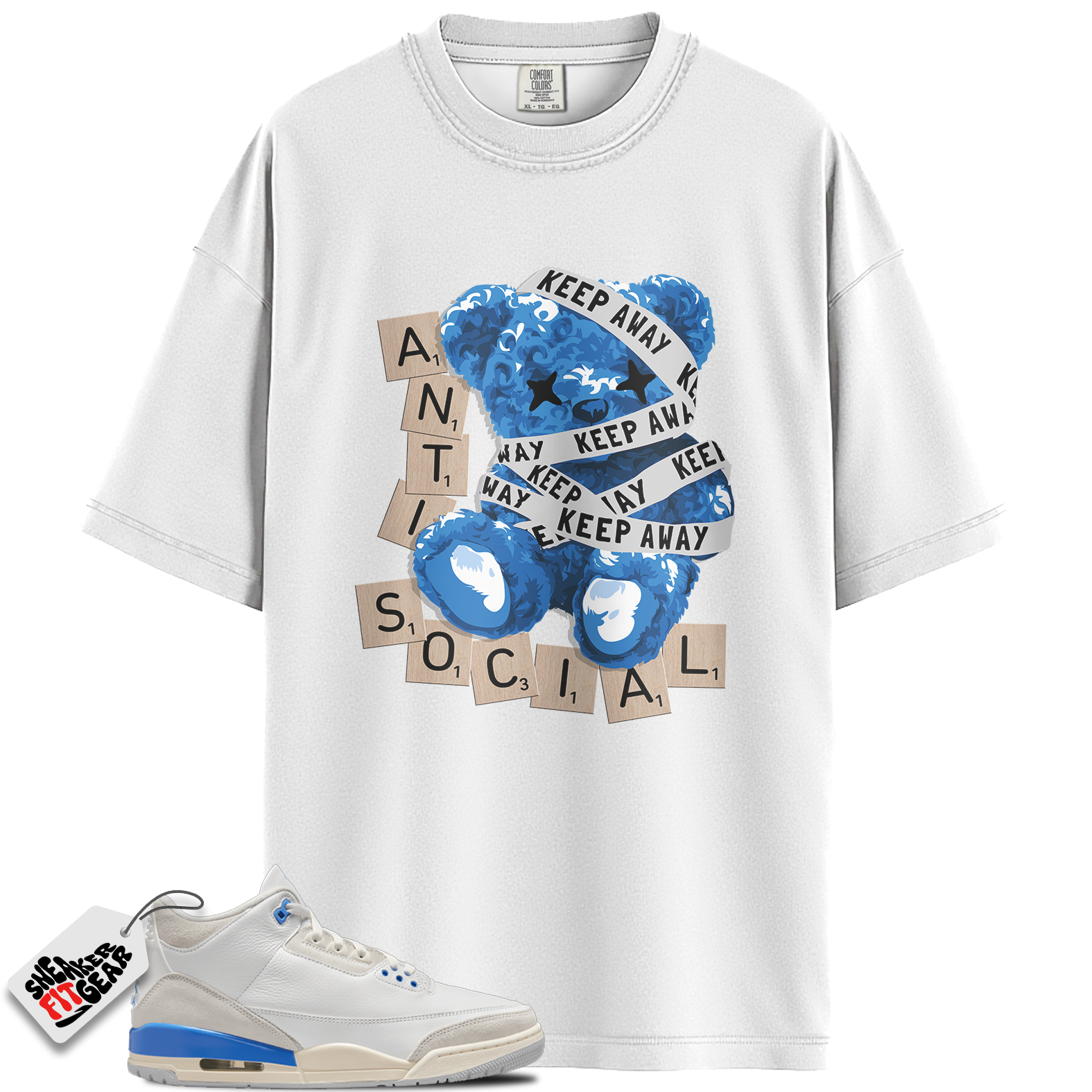 Jordan 3 Retro Lucky Shorts/ Hydrogen Blue Match Shirts, ANTI To Match Jordan 3 Retro Lucky Shorts/ Hydrogen Blue Main image