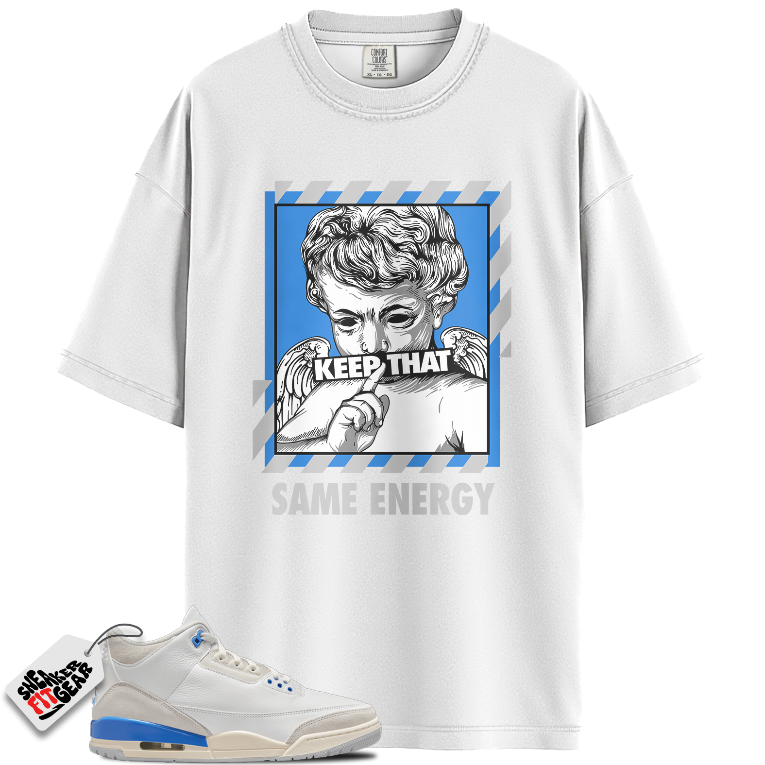 Jordan 3 Retro Lucky Shorts/ Hydrogen Blue Match Shirts, ENERGY To Match Jordan 3 Retro Lucky Shorts/ Hydrogen Blue Main image