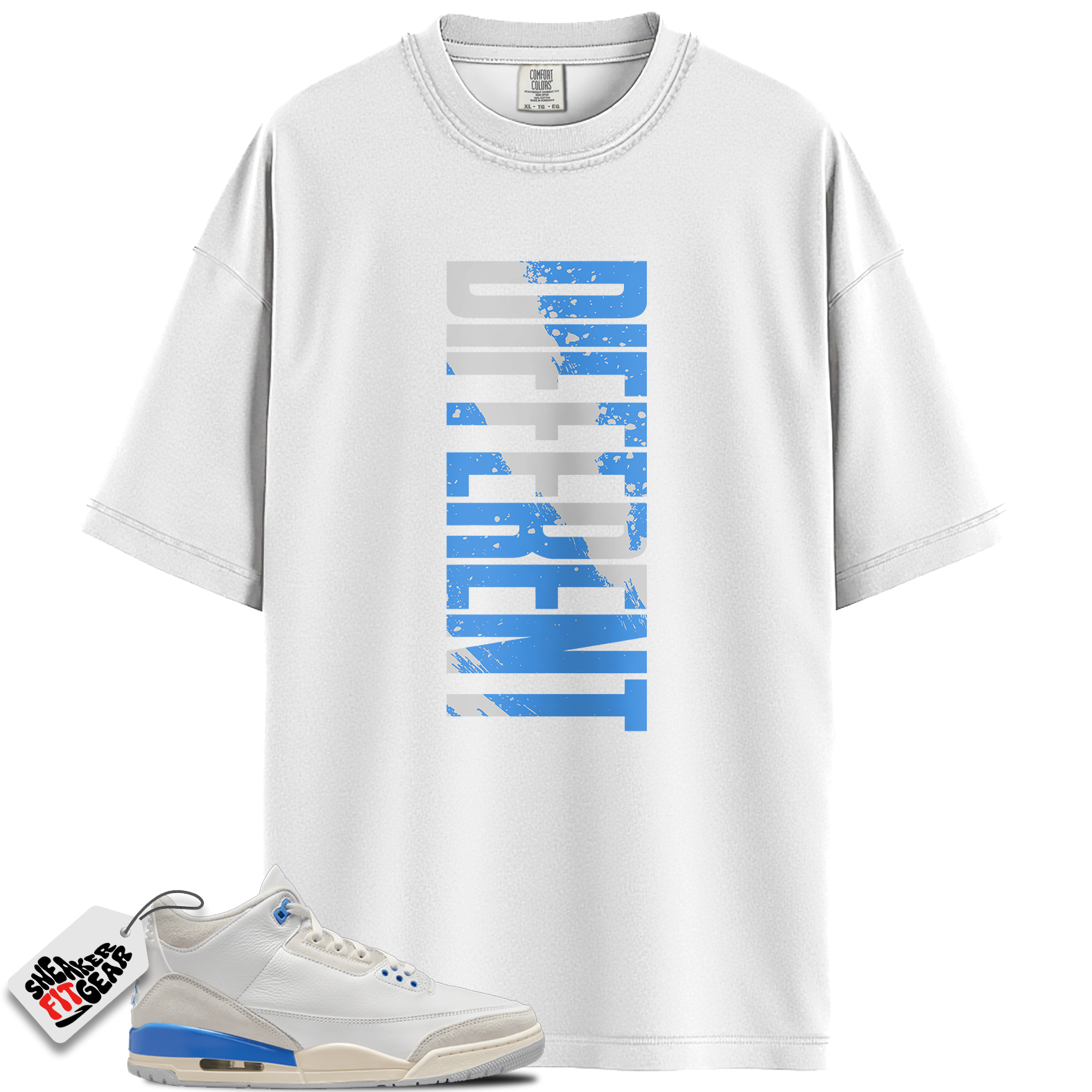 Jordan 3 Retro Lucky Shorts/ Hydrogen Blue Match Shirts, DFRNT To Match Jordan 3 Retro Lucky Shorts/ Hydrogen Blue Main image