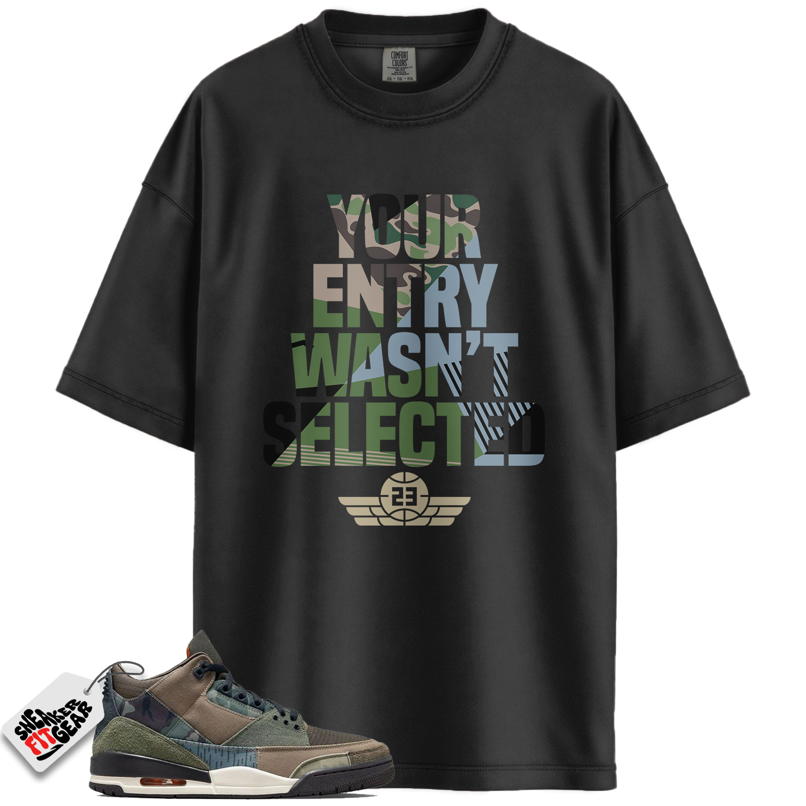 Jordan 3 Retro Patchwork Camo Match Shirts, Raffle Softstyle T-Shirt To Match Jordan 3 Retro Patchwork Camo