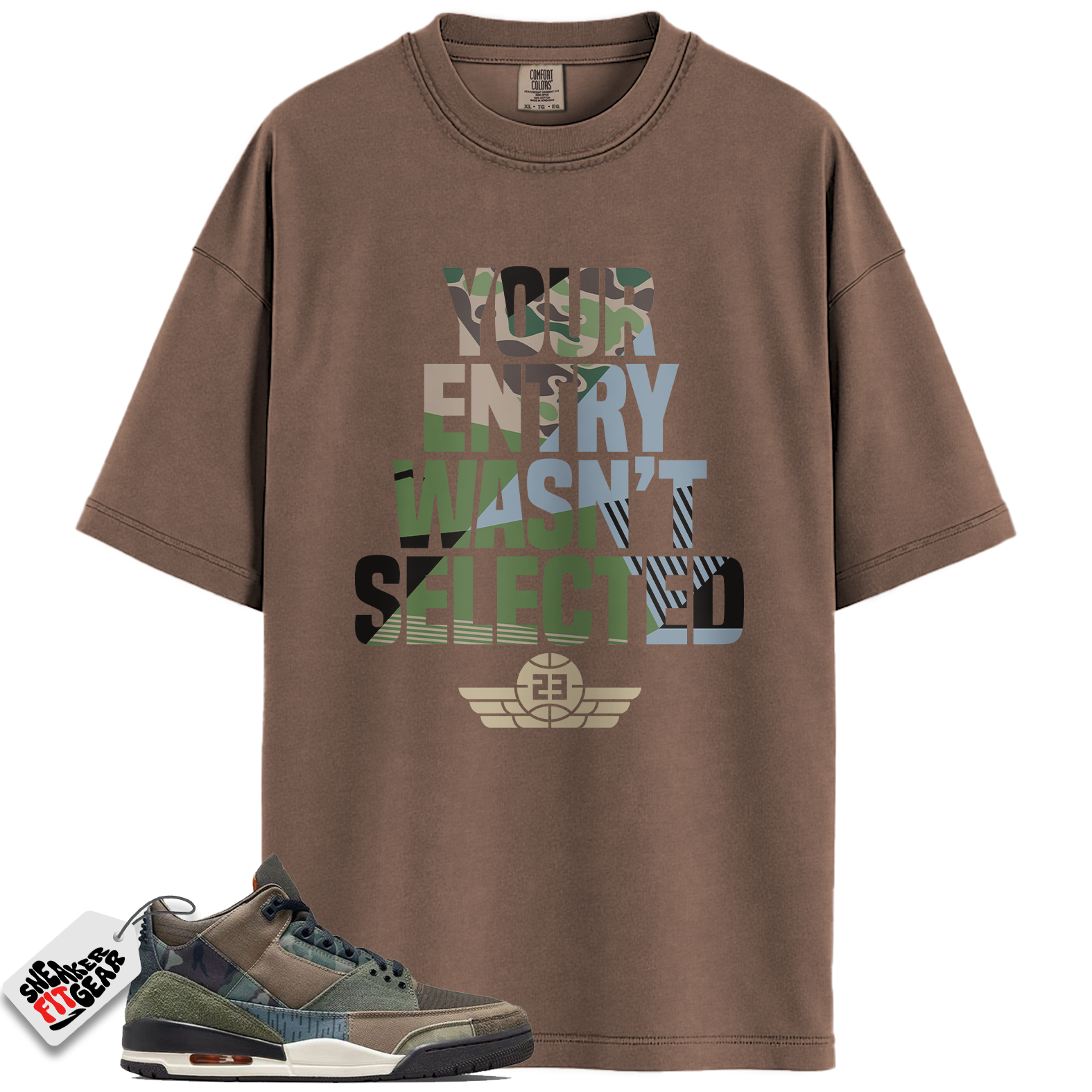 Jordan 3 Retro Patchwork Camo Match Shirts, Raffle Softstyle T-Shirt To Match Jordan 3 Retro Patchwork Camo