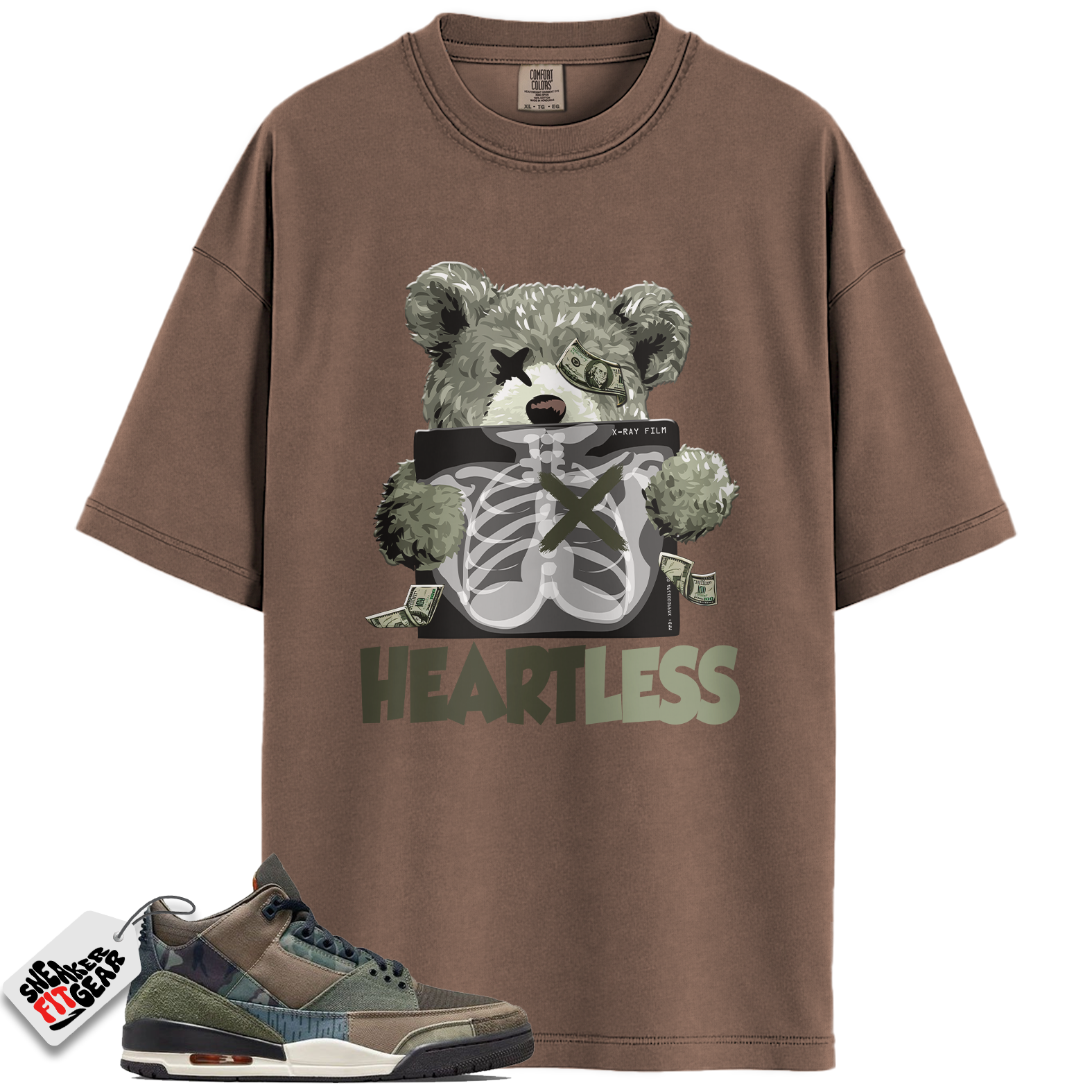 Jordan 3 Retro Patchwork Camo Match Shirts, HEARTLESS To Match Jordan 3 Retro Patchwork Camo
