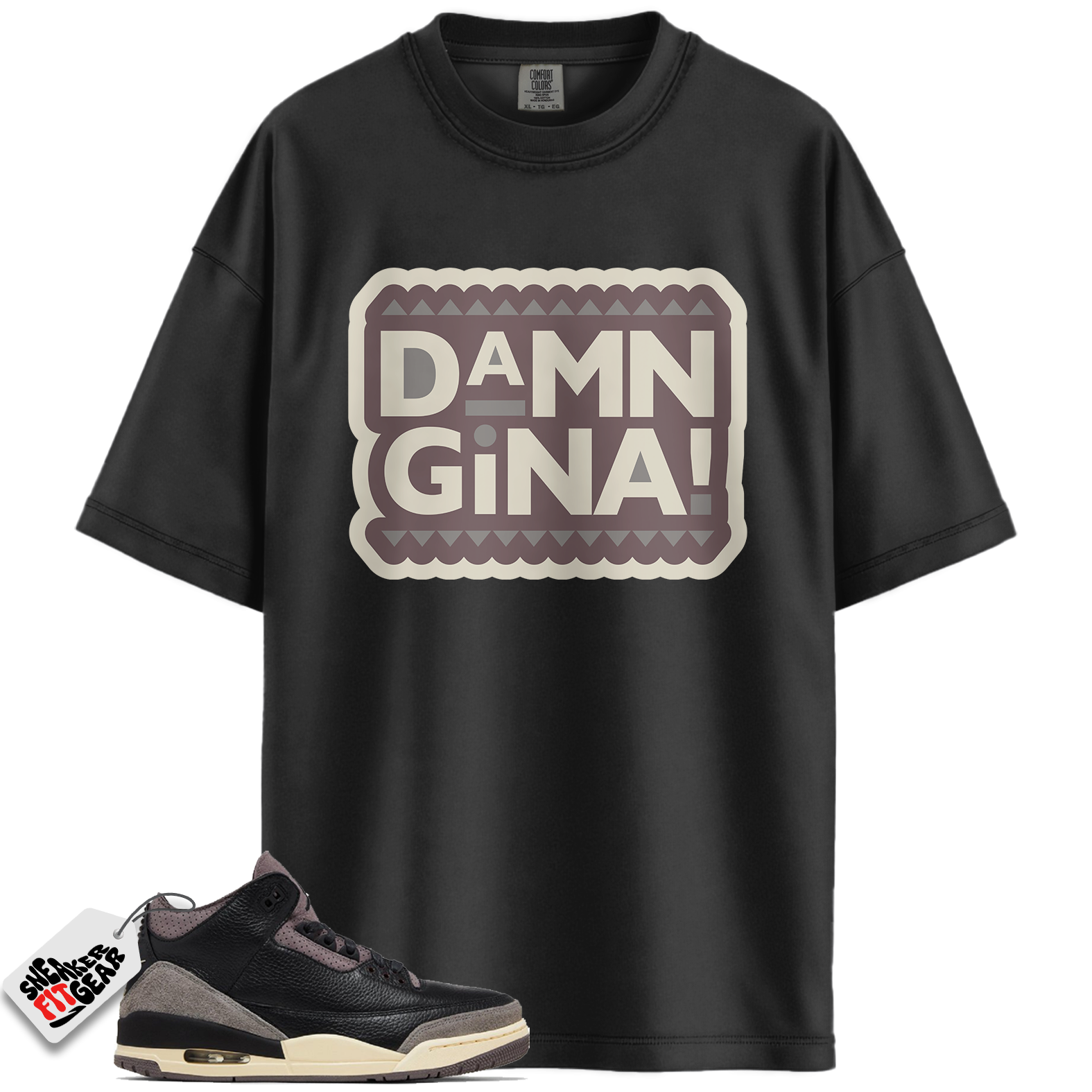 Women's Jordan 3 Retro OG SP A Ma Maniére Black Violet Ore Match Shirts, GINA To Match Women's Jordan 3 Retro OG SP A Ma Maniére Black Violet Ore