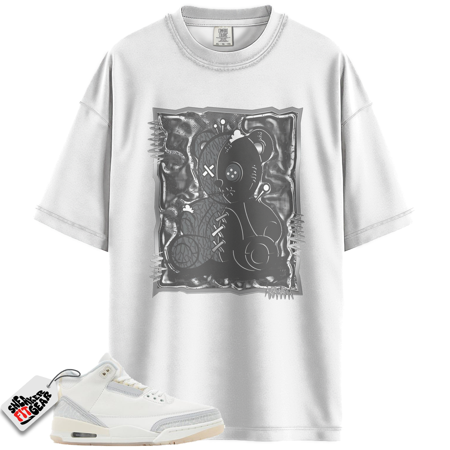 Jordan 3 Retro Craft Ivory Match Shirts, Vintage Bear Graphic T-Shirt To Match Jordan 3 Retro Craft Ivory