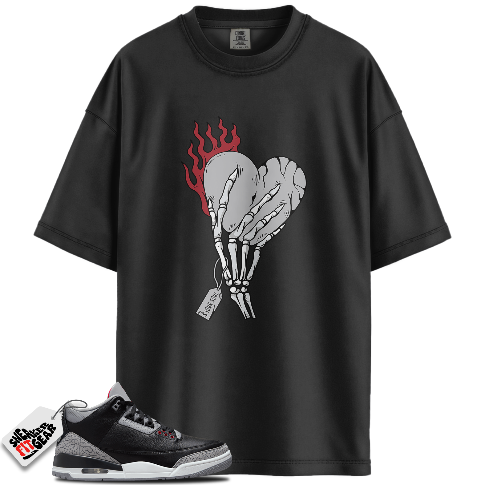 Jordan 3 Retro OG Black Cement Match Shirts, Cost Your Soul Shirt To Match Jordan 3 Retro OG Black Cement