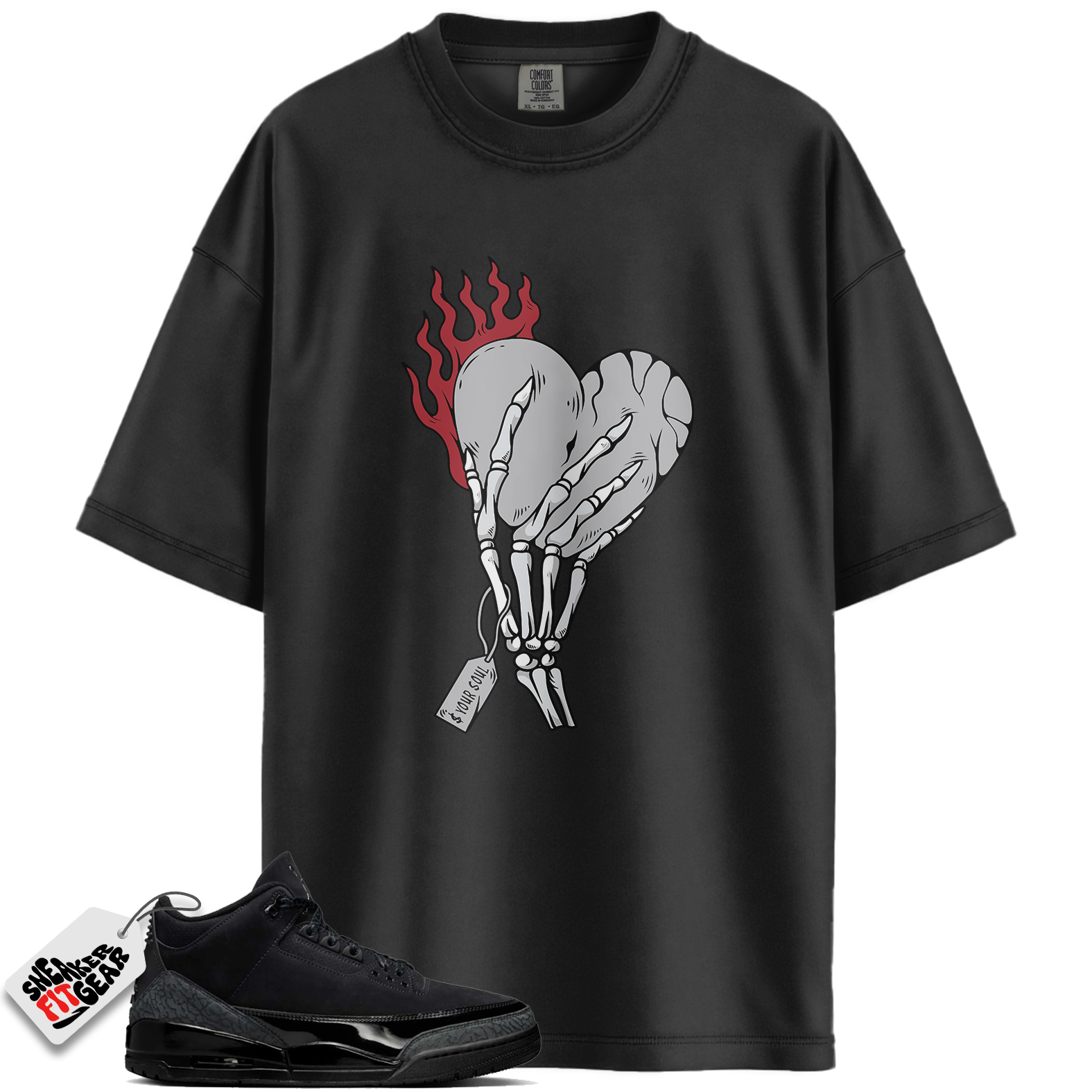 Jordan 3 Retro Black Cat (2025) Match Shirts, Cost Your Soul Shirt To Match Jordan 3 Retro Black Cat (2025) Main image