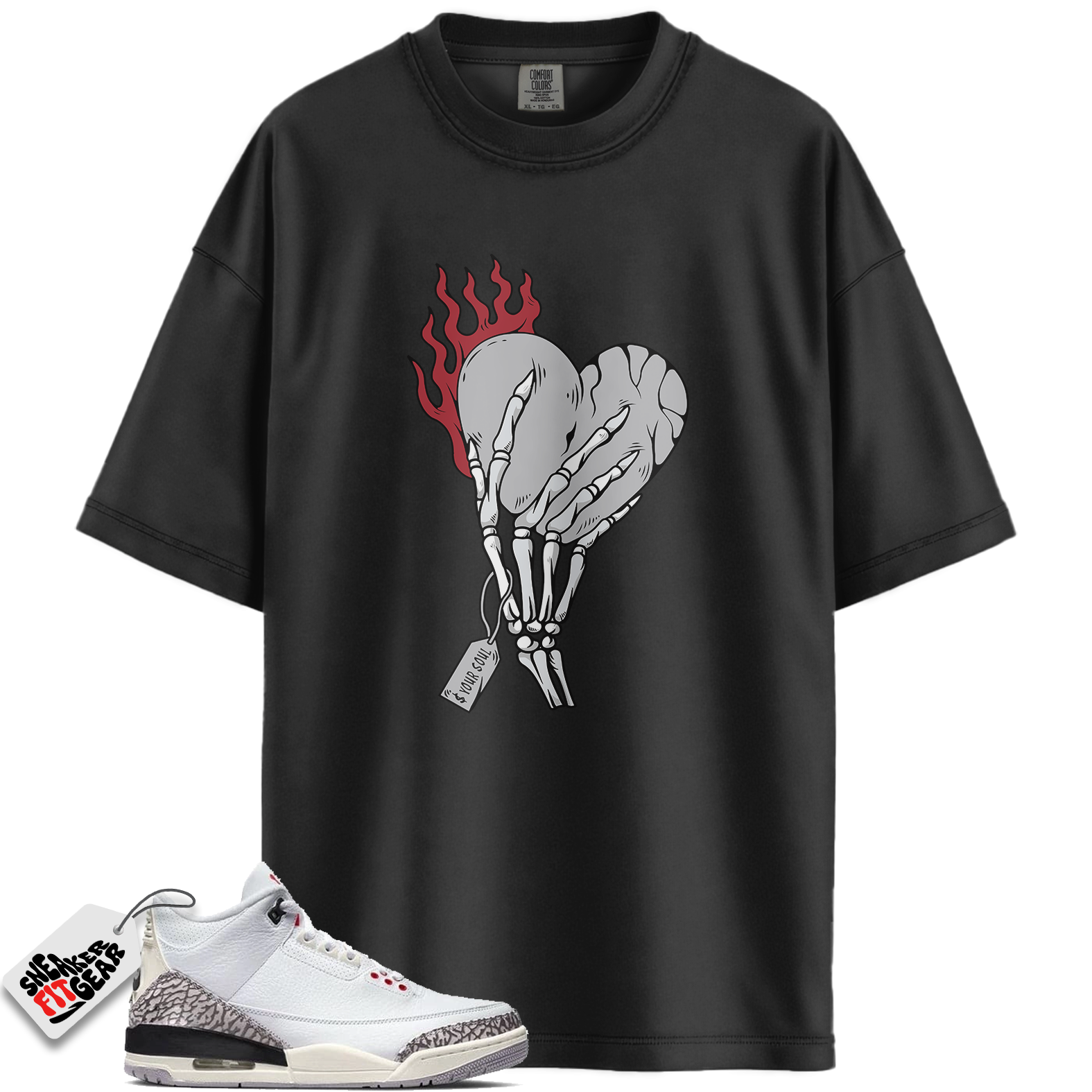 Jordan 3 Retro Cement Grey Match Shirts, Cost Your Soul Shirt To Match Jordan 3 Retro Cement Grey
