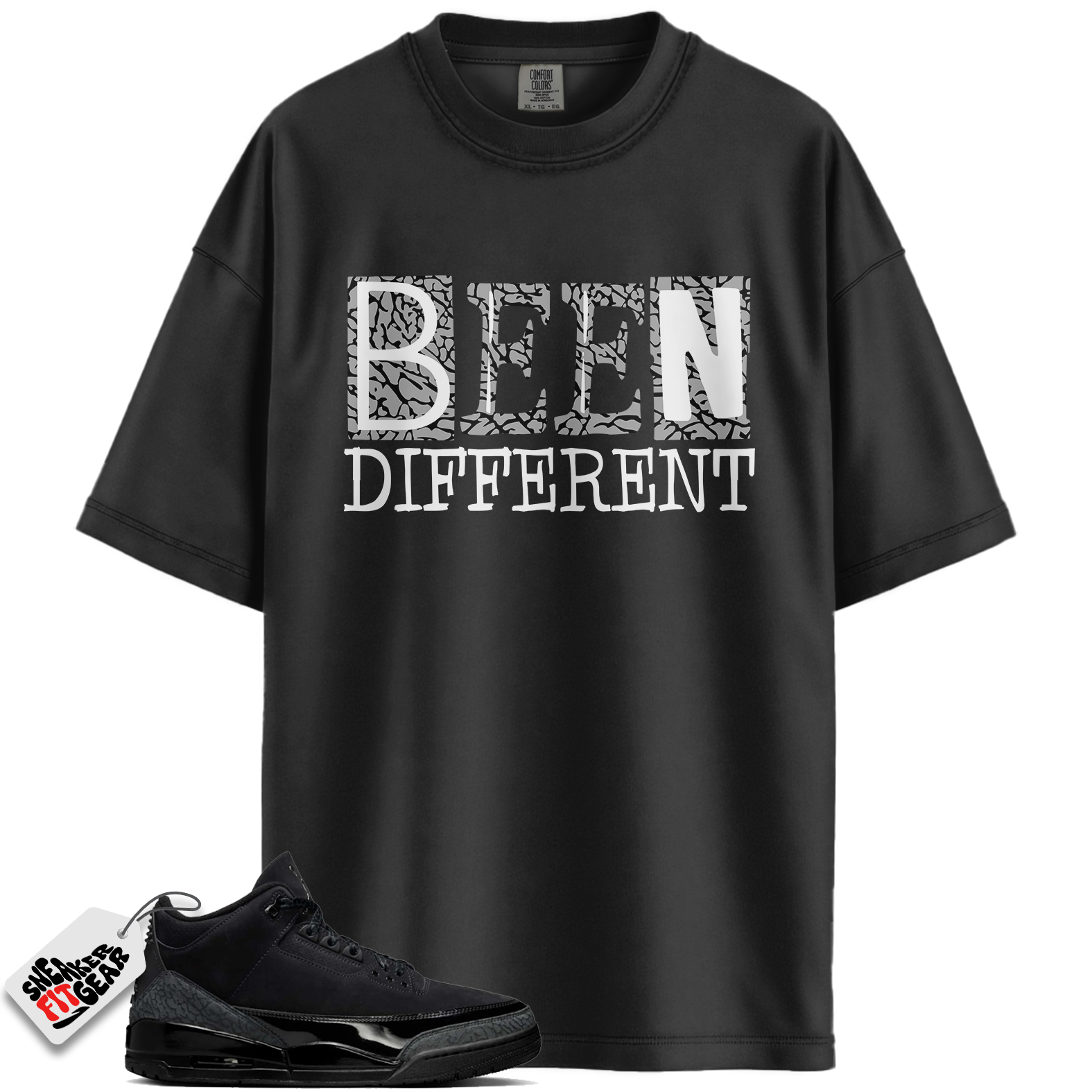 Jordan 3 Retro Black Cat (2025) Match Shirts, BEEN T-Shirt To Match Jordan 3 Retro Black Cat (2025)