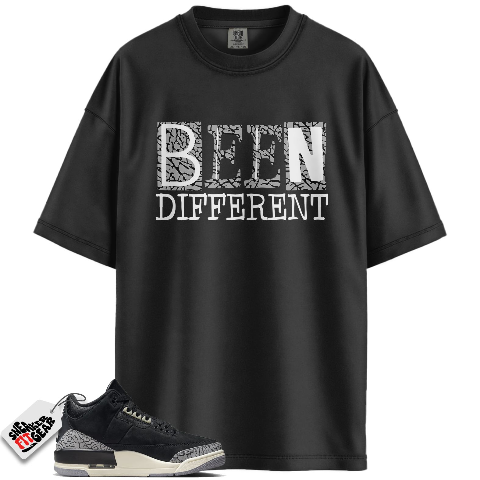 Women's Jordan 3 Retro Off Noir Match Shirts, BEEN T-Shirt To Match Women's Jordan 3 Retro Off Noir Main image