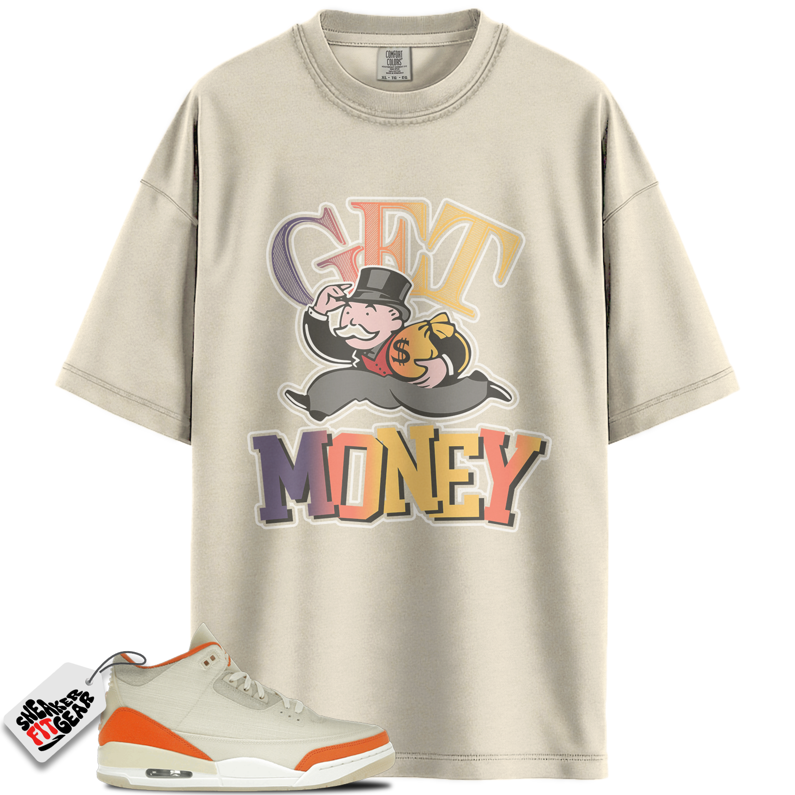 Women's Jordan 3 Retro TEX Starfish Match Shirts, Get Money Shirt To Match Women's Jordan 3 Retro TEX Starfish