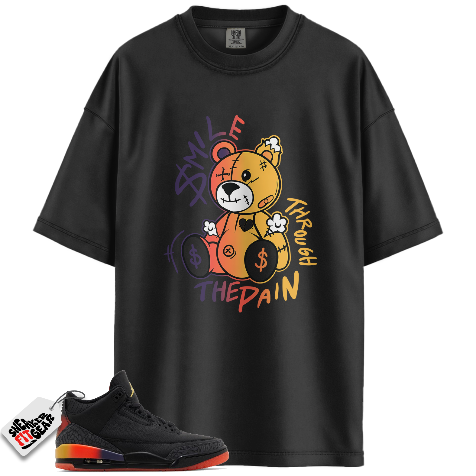 Jordan 3 Retro J Balvin Rio Match Shirts, Smile Through The Pain To Match Jordan 3 Retro J Balvin Rio