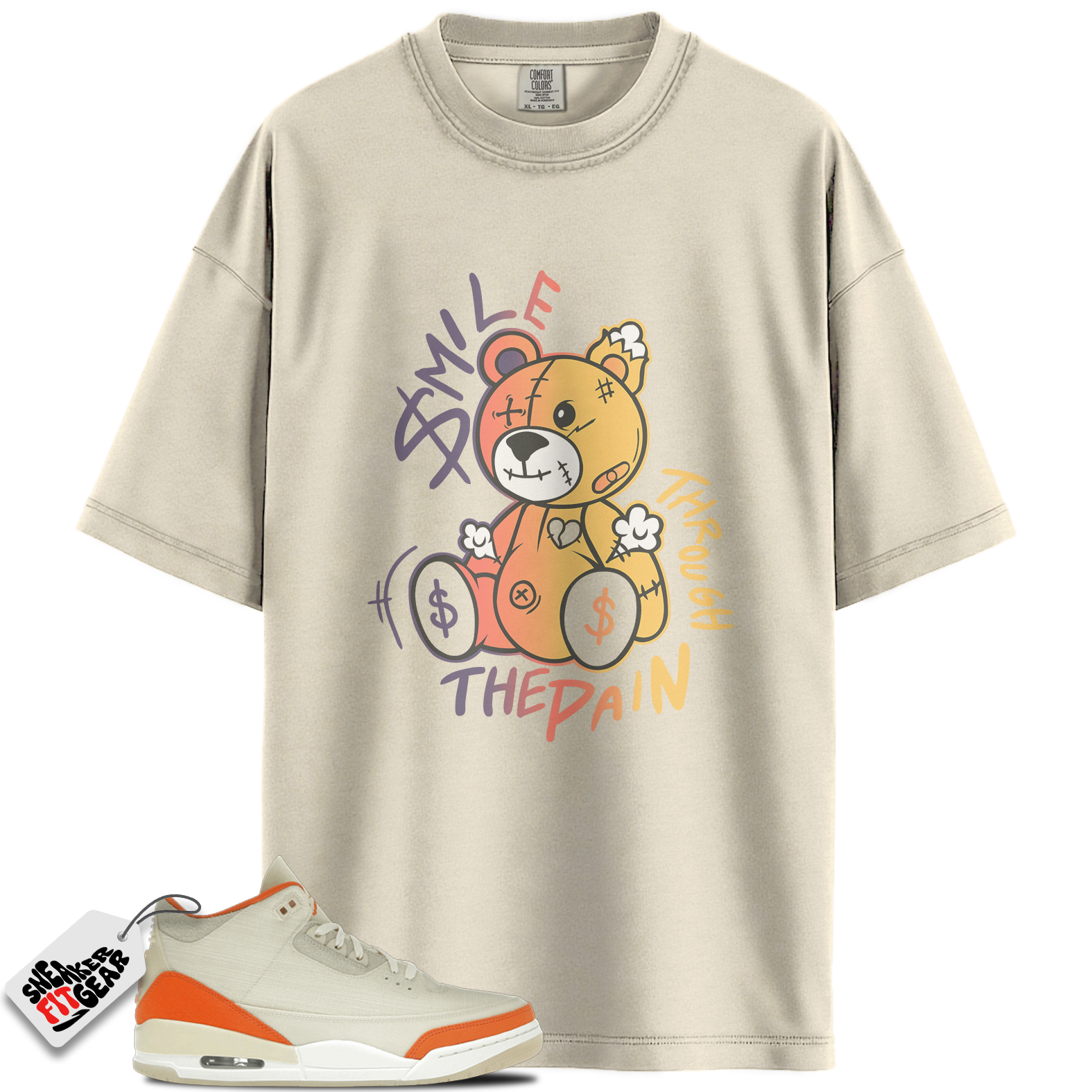 Women's Jordan 3 Retro TEX Starfish Match Shirts, Smile Through The Pain To Match Women's Jordan 3 Retro TEX Starfish