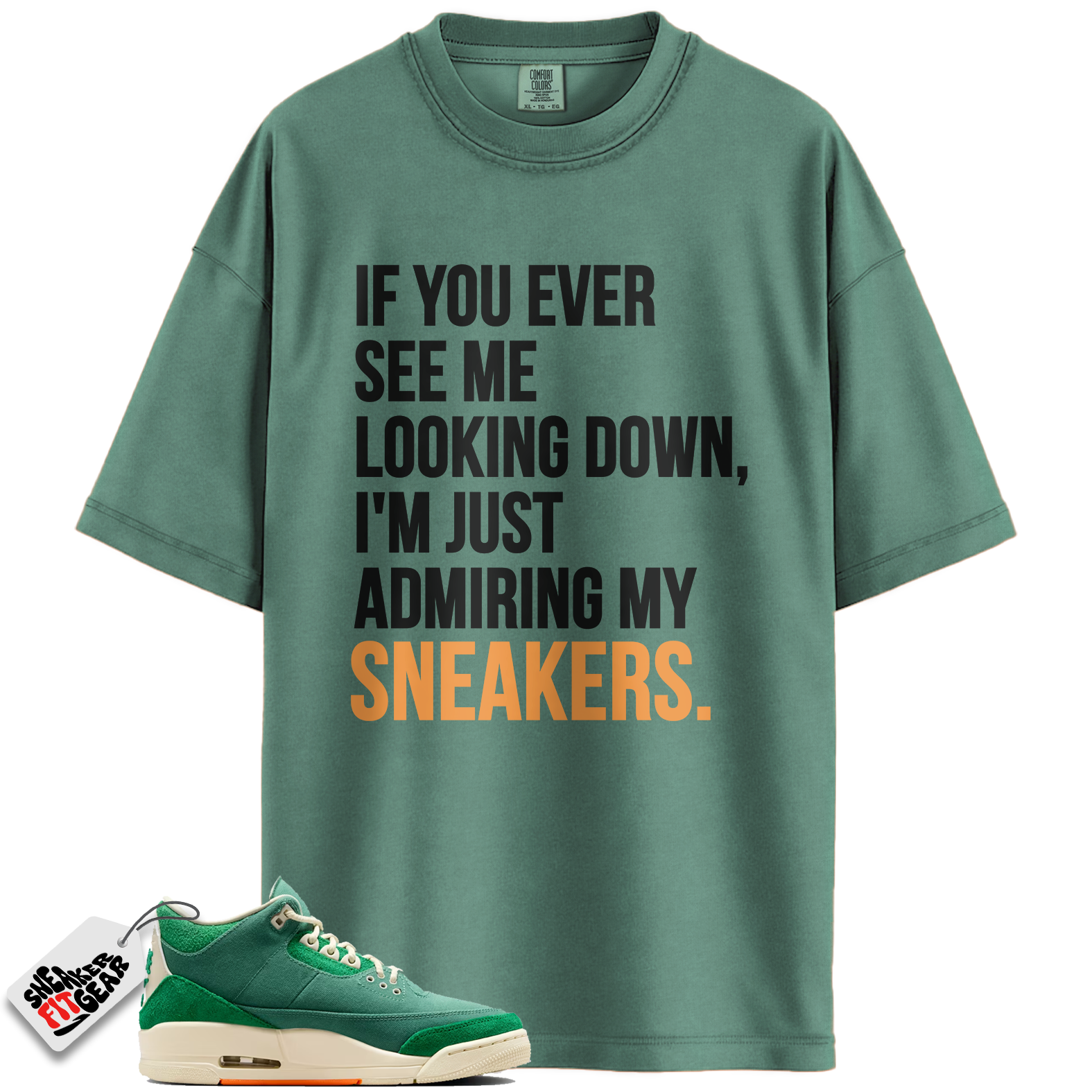 Jordan 3 Retro SP Nina Chanel Abney Bicoastal Match Shirts, Admiring My Sneakers Shirt To Match Jordan 3 Retro SP Nina Chanel Abney Bicoastal Main image