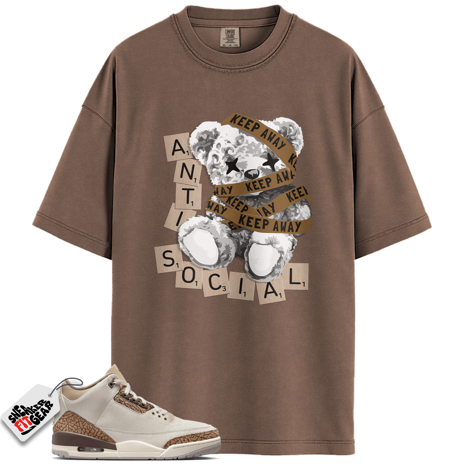 Jordan 3 Retro Palomino Match Shirts, Anti Social To Match Jordan 3 Retro Palomino