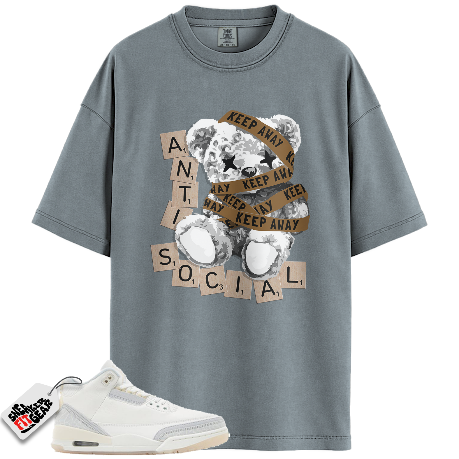Jordan 3 Retro Craft Ivory Match Shirts, Anti Social To Match Jordan 3 Retro Craft Ivory Main image