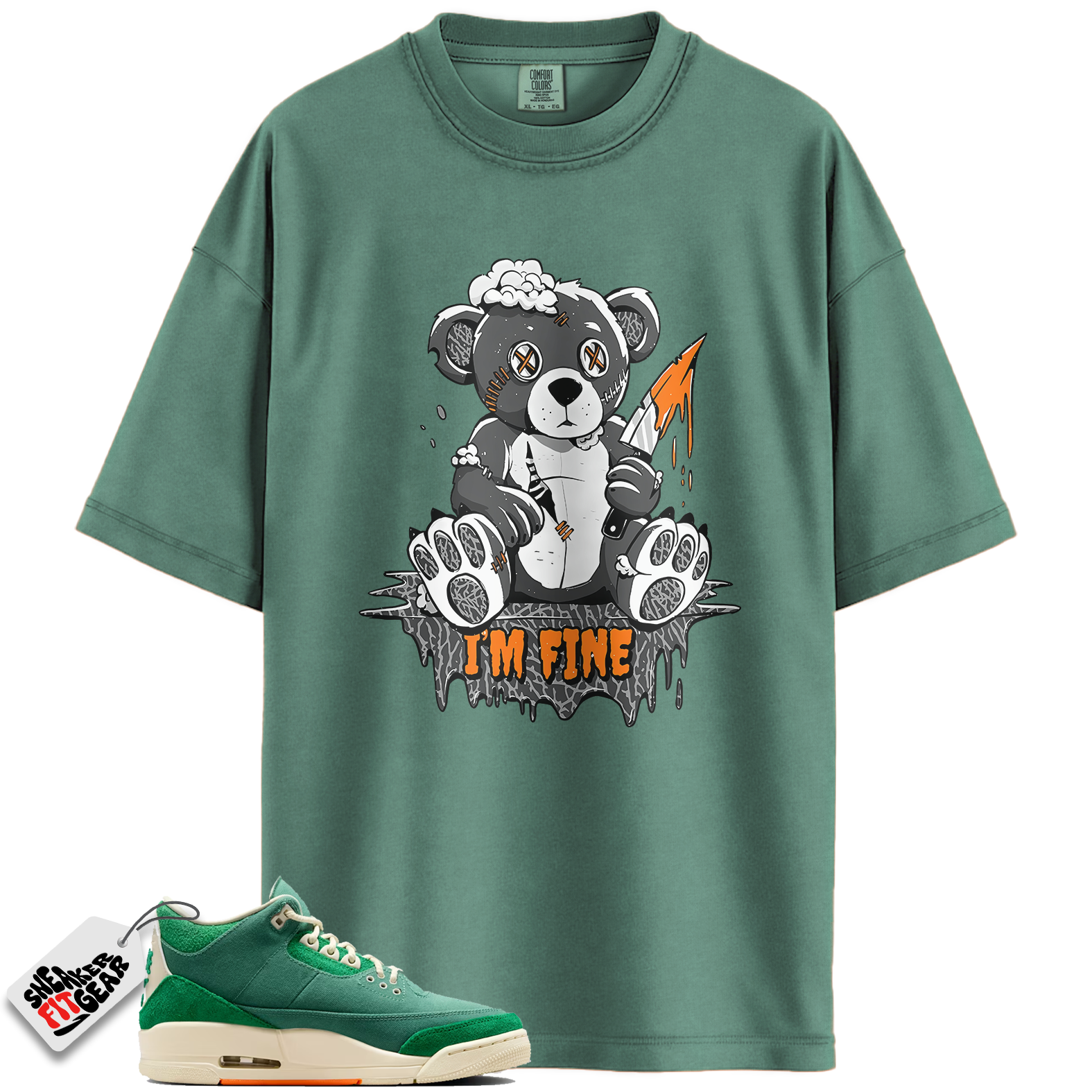 Jordan 3 Retro SP Nina Chanel Abney Bicoastal Match Shirts, I’m Fine Special Halloween Unisex Crew Neck Shirt To Match Jordan 3 Retro SP Nina Chanel Abney Bicoastal