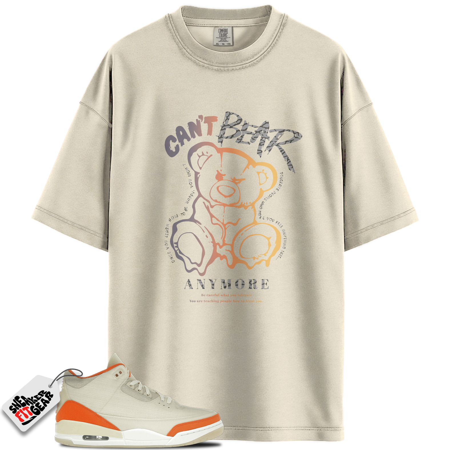 Women's Jordan 3 Retro TEX Starfish Match Shirts, CAN’T AJ T-shirt To Match Women's Jordan 3 Retro TEX Starfish Main image