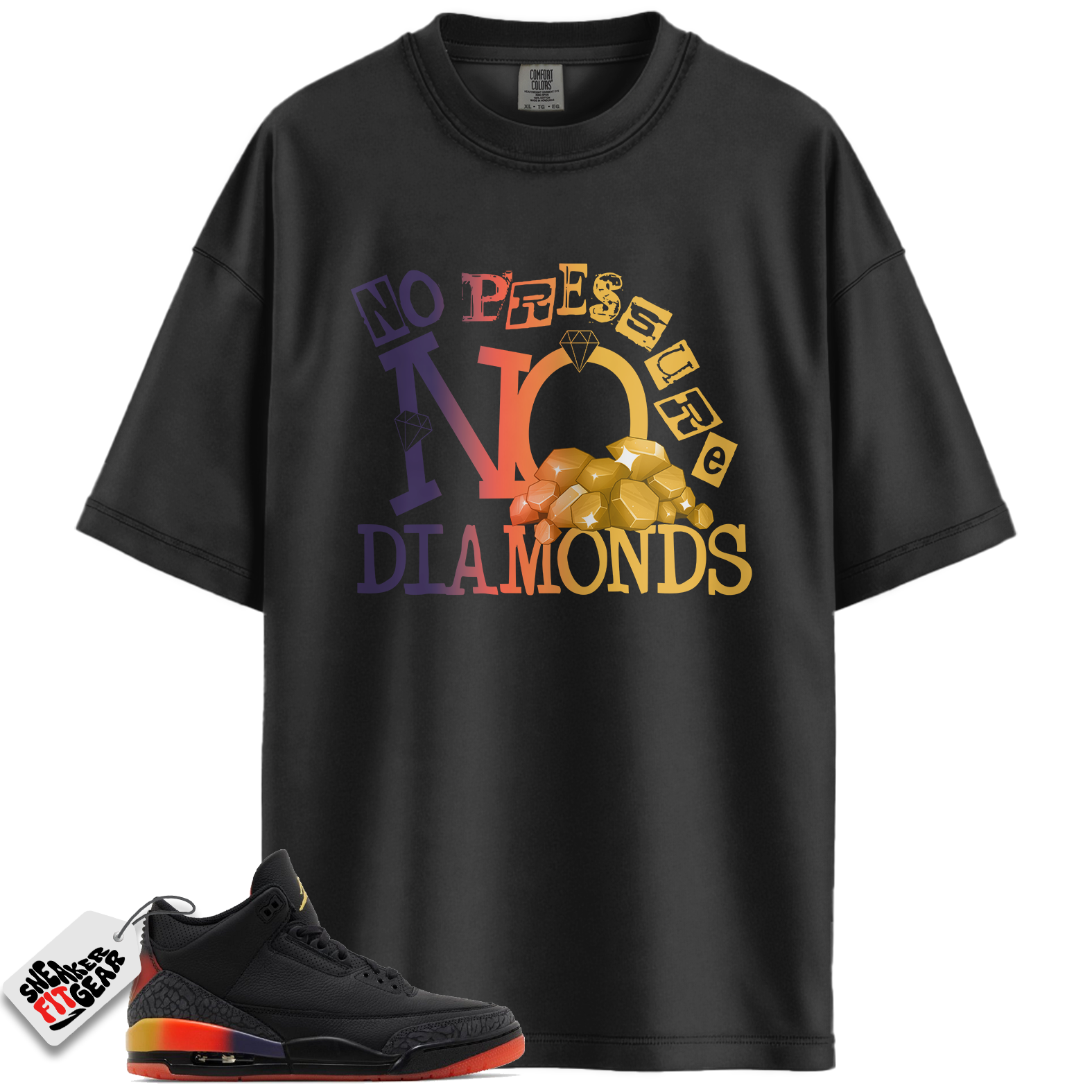 Jordan 3 Retro J Balvin Rio Match Shirts, DIAMOND To Match Jordan 3 Retro J Balvin Rio Main image