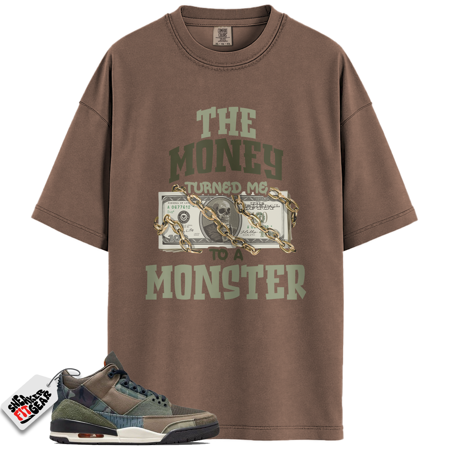 Jordan 3 Retro Patchwork Camo Match Shirts, Money To Match Jordan 3 Retro Patchwork Camo