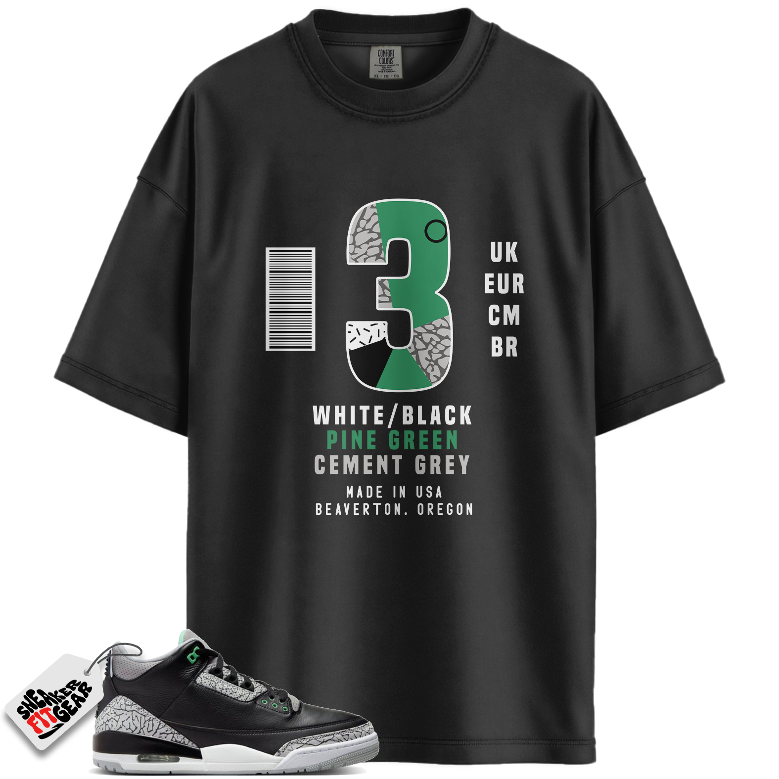 Jordan 3 Retro Green Glow Match Shirts, Box Label Shirt To Match Jordan 3 Retro Green Glow