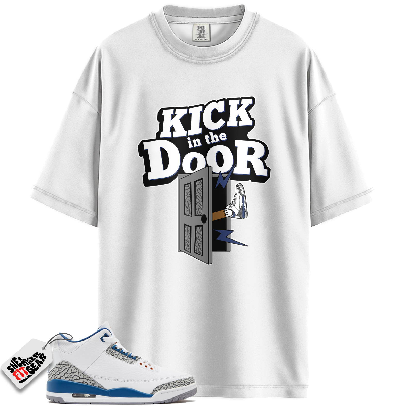 Jordan 3 Retro Wizards Match Shirts, Kick In The Door Sneaker Tee To Match Jordan 3 Retro Wizards