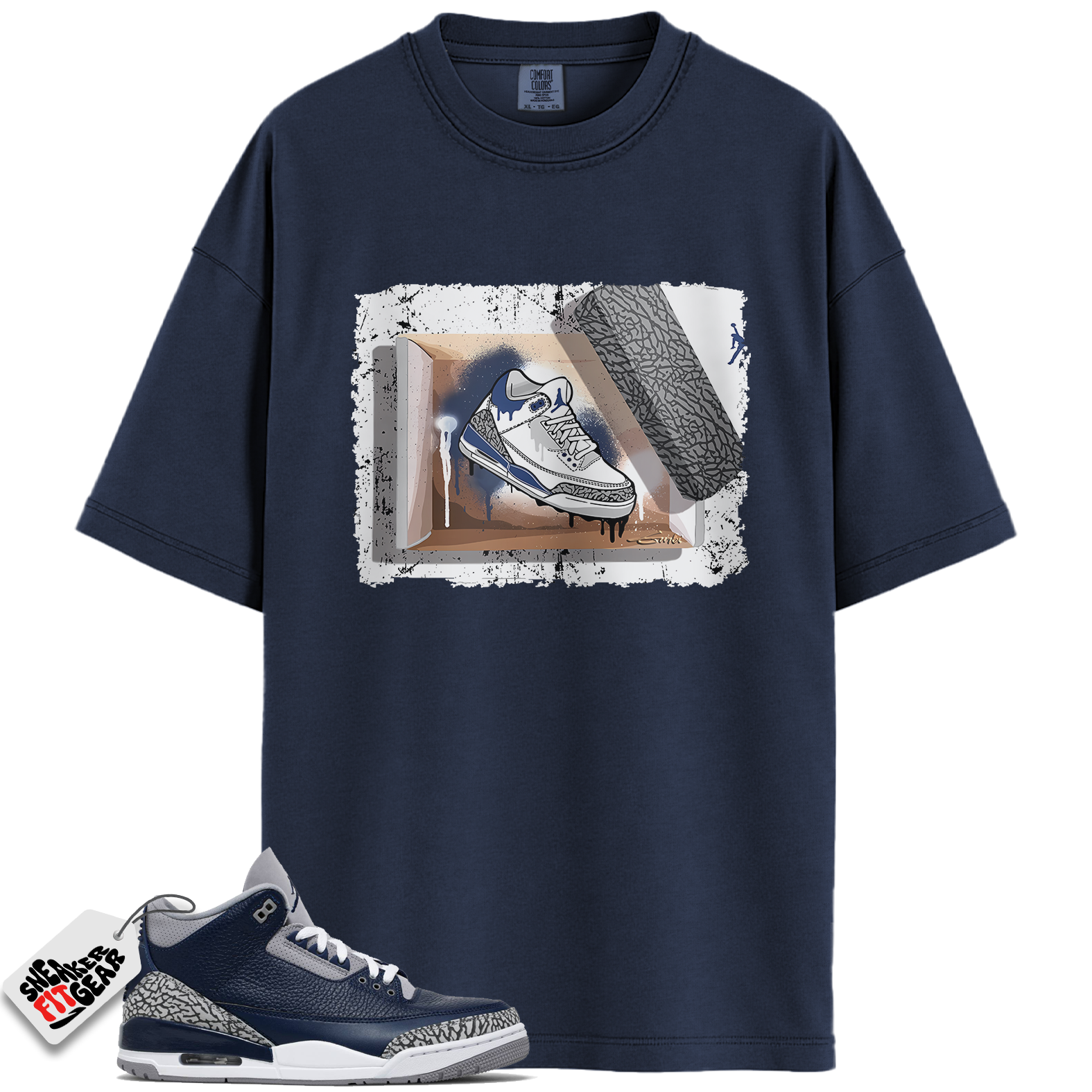 Jordan 3 Retro Midnight Navy Match Shirts, New Kicks Sneaker Tee To Match Jordan 3 Retro Midnight Navy