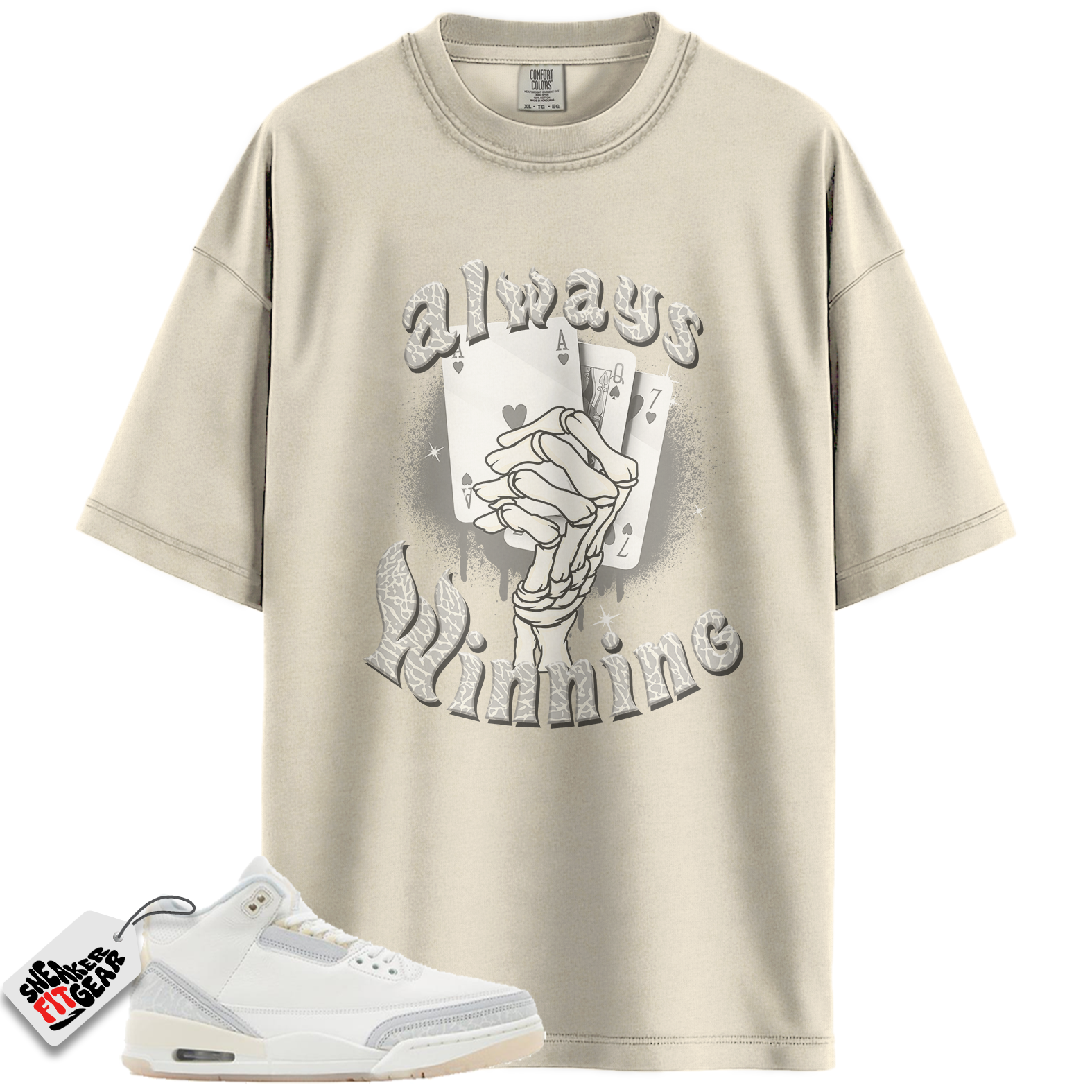 Jordan 3 Retro Crafy Ivory Match Shirts, Always Winning Sneaker Tee To Match Jordan 3 Retro Crafy Ivory Main image