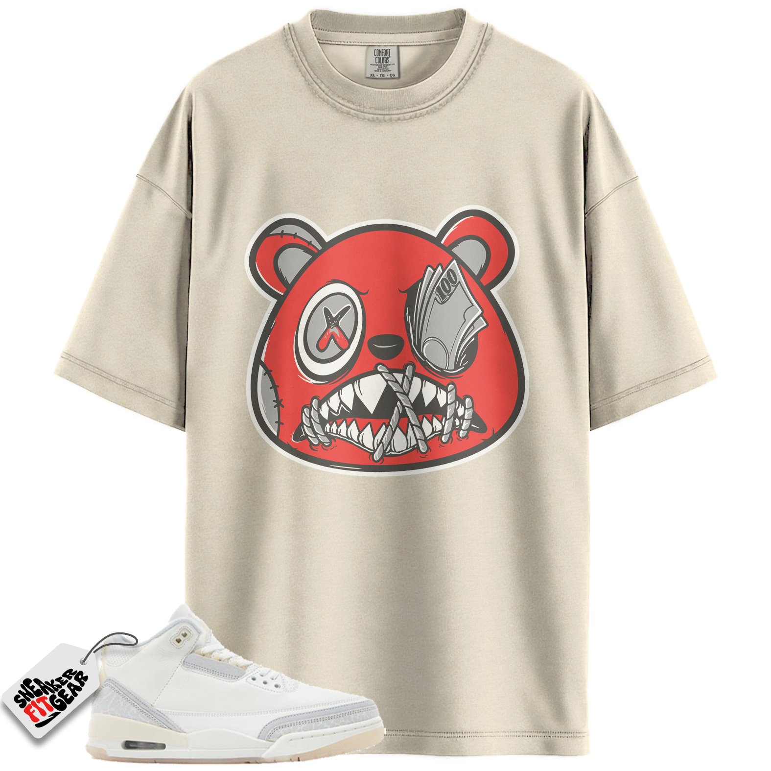 Jordan 3 Retro Crafy Ivory Match Shirts, ANGRY MONEY TALKS BAWS To Match Jordan 3 Retro Crafy Ivory