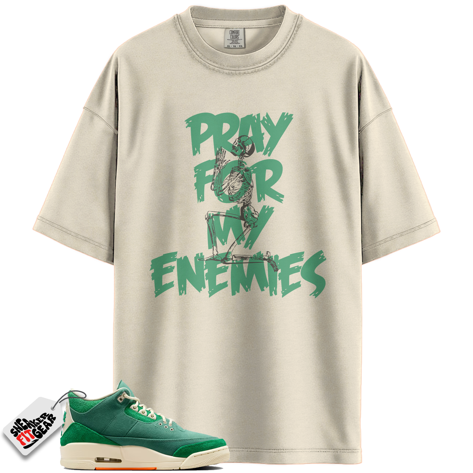 Jordan 3 Retro SP Nina Chanel Abney Bicoastal Match Shirts, Pray For My Enemies To Match Jordan 3 Retro SP Nina Chanel Abney Bicoastal