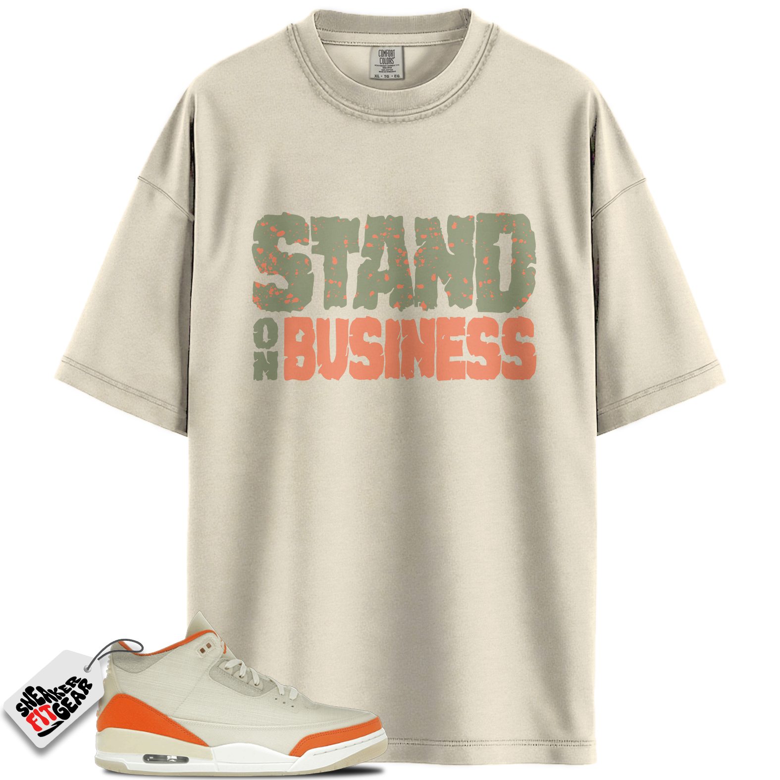 Women's Jordan 3 Retro TEX Starfish Match Shirts, Stand On Business To Match Women's Jordan 3 Retro TEX Starfish Main image