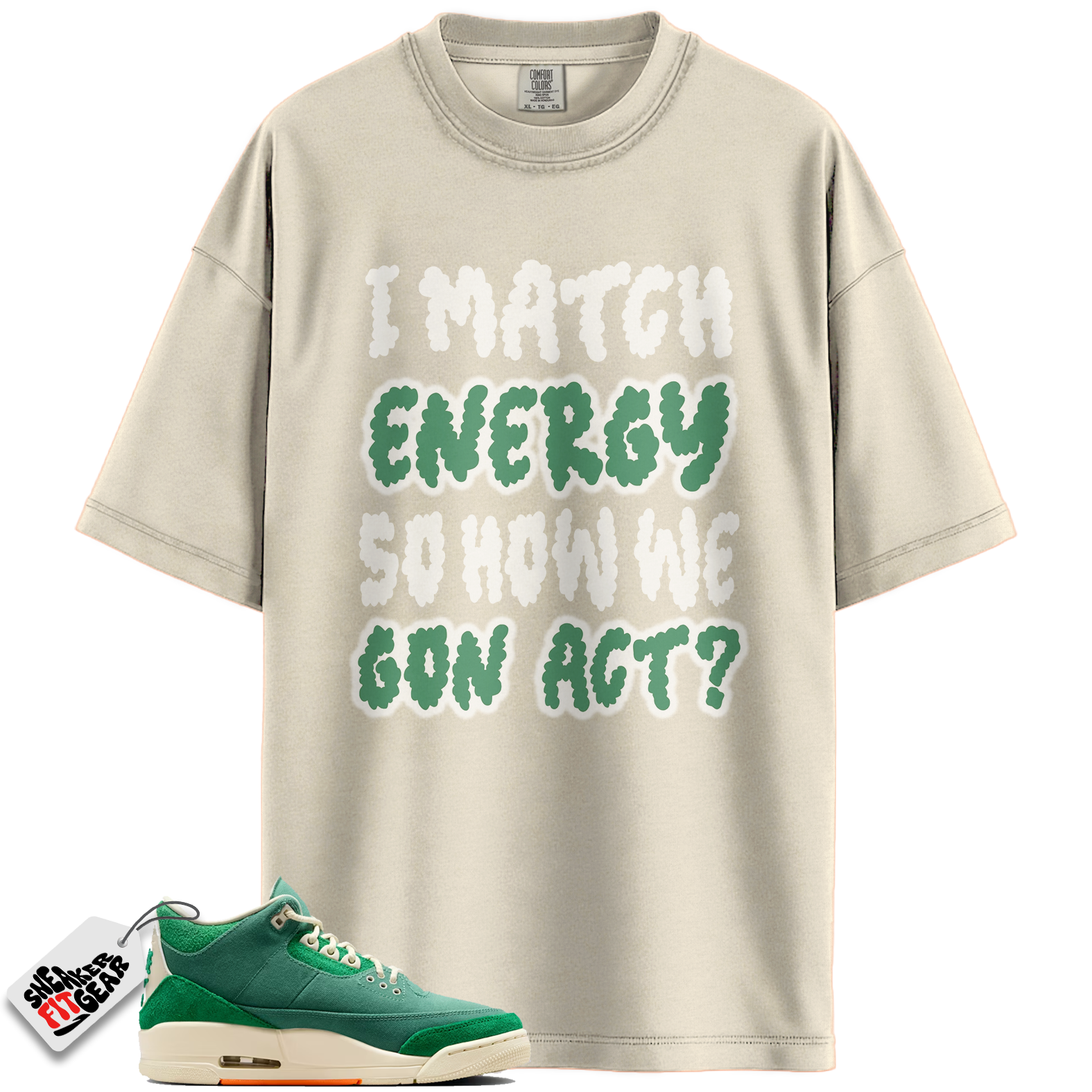 Jordan 3 Retro SP Nina Chanel Abney Bicoastal Match Shirts, Match Energy To Match Jordan 3 Retro SP Nina Chanel Abney Bicoastal Main image