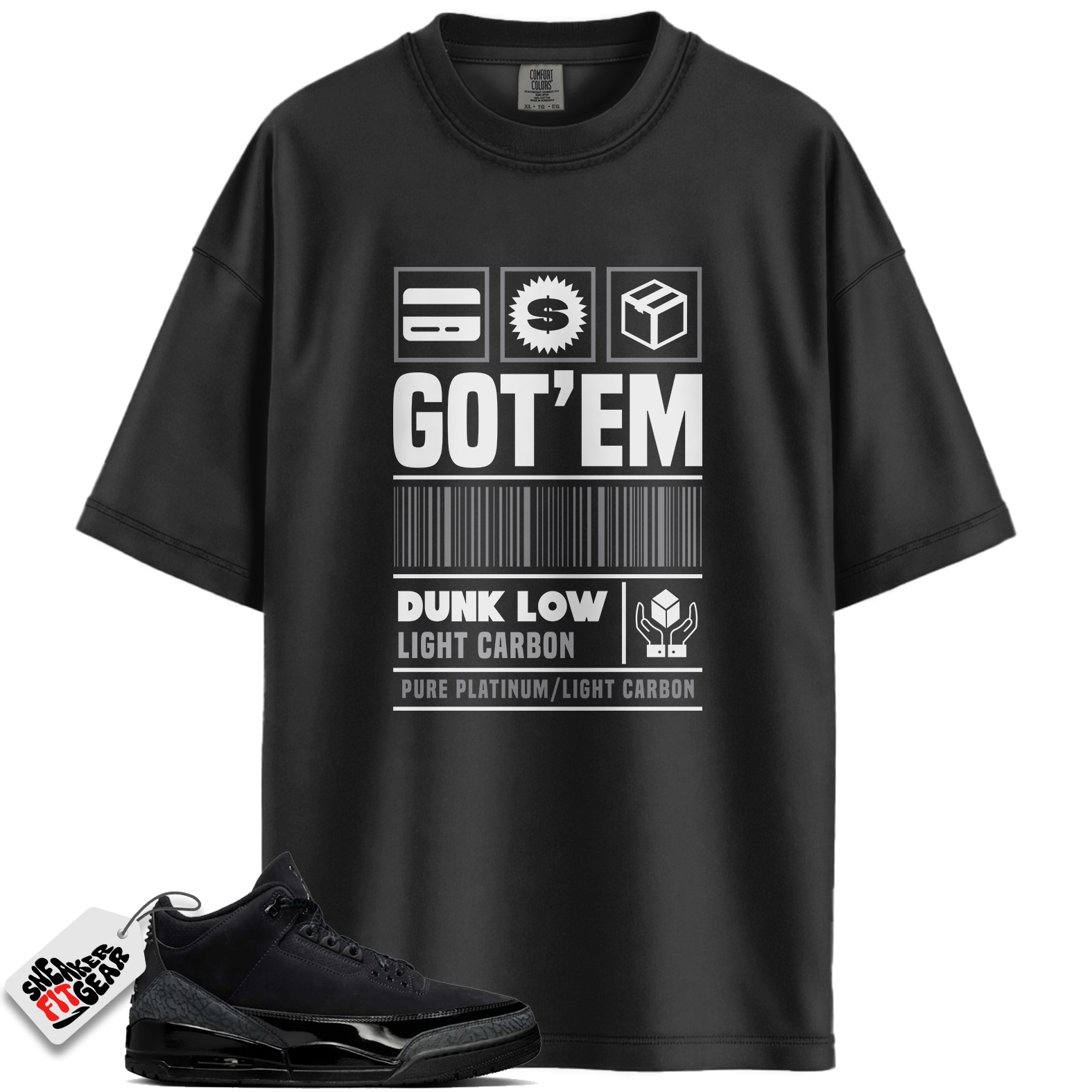 Jordan 3 Retro Black Cat (2025) Match Shirts, GOT'EM To Match Jordan 3 Retro Black Cat (2025)