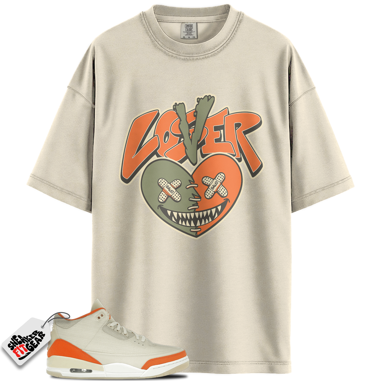 Women's Jordan 3 Retro TEX Starfish Match Shirts, Lover Heart To Match Women's Jordan 3 Retro TEX Starfish Main image