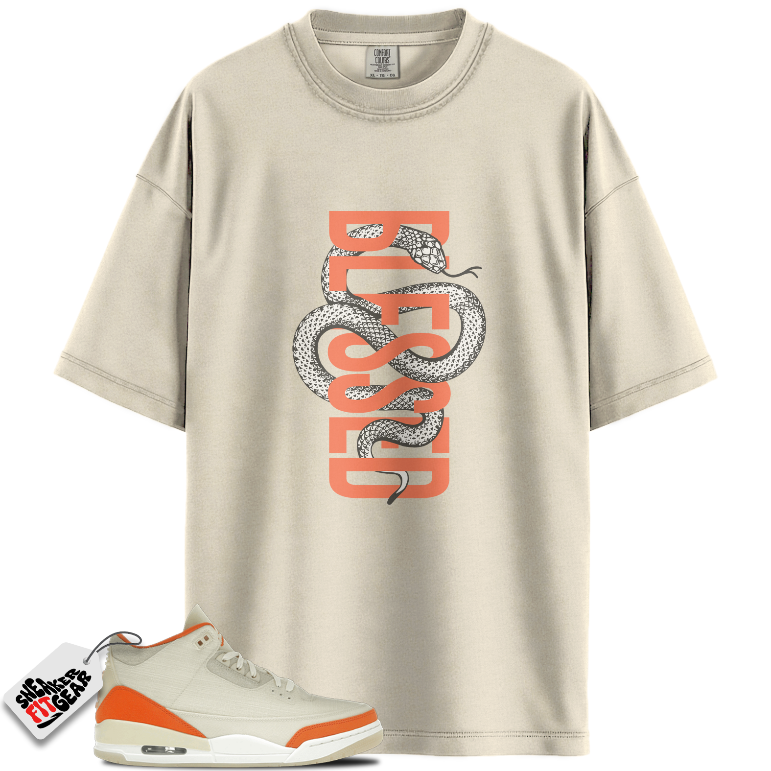 Women's Jordan 3 Retro TEX Starfish Match Shirts, Blessed Snake To Match Women's Jordan 3 Retro TEX Starfish