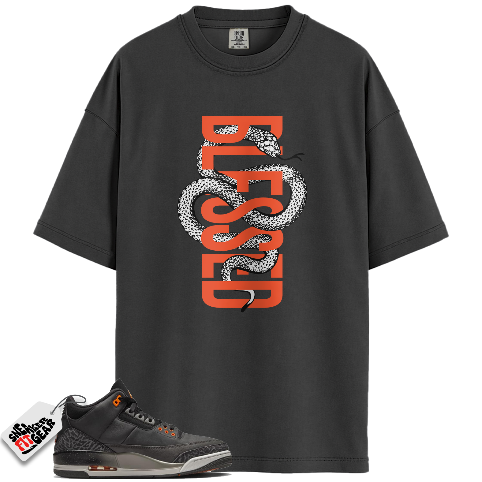 Jordan 3 Retro Fear Pack Match Shirts, Blessed Snake To Match Jordan 3 Retro Fear Pack
