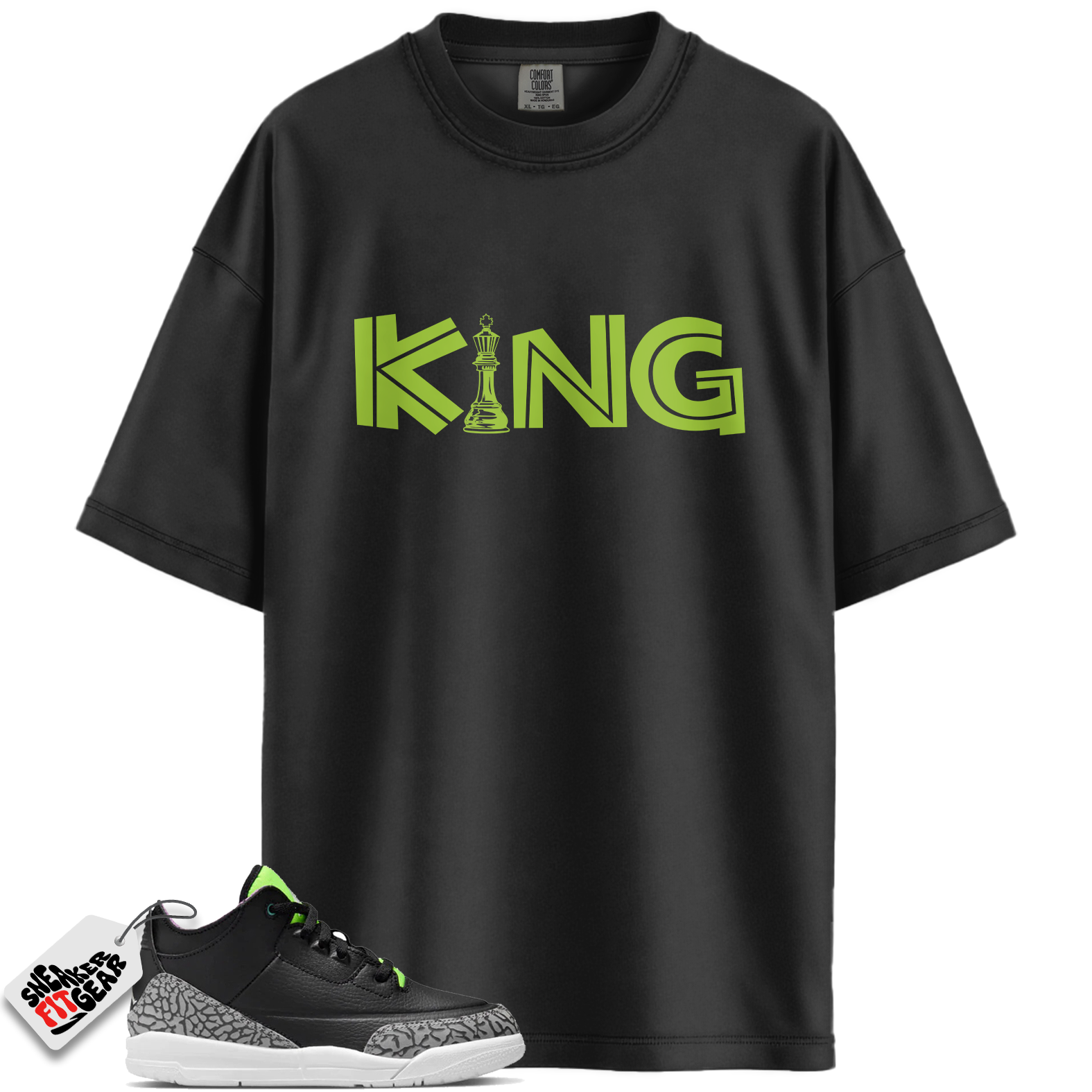 Jordan 3 Retro Electric Green Match Shirts, KING To Match Jordan 3 Retro Electric Green Main image