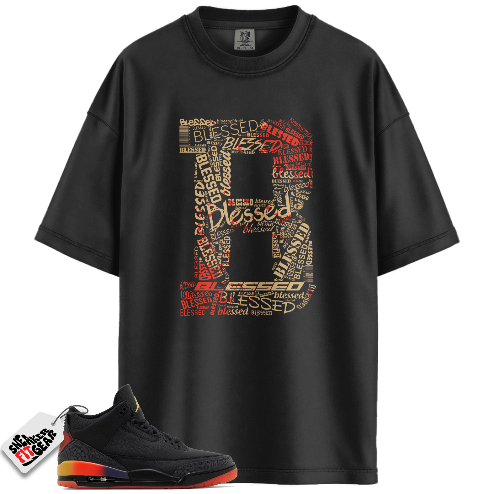 Jordan 3 Retro J Balvin Rio Match Shirts, Blessed B To Match Jordan 3 Retro J Balvin Rio