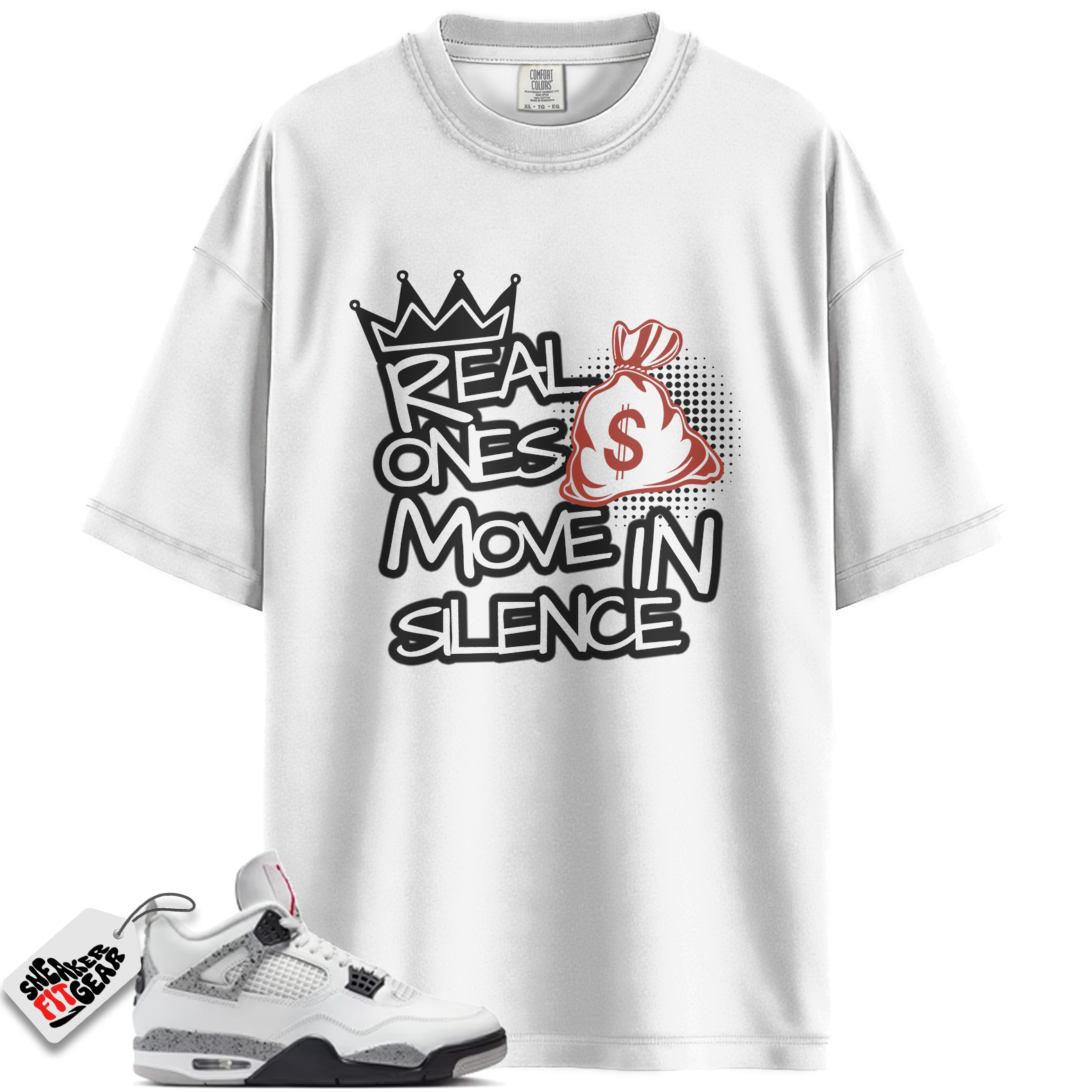 Jordan 4 Retro White Cement (2025) Match Shirts, Real Ones Shirt
 To Match Jordan 4 Retro White Cement (2025)