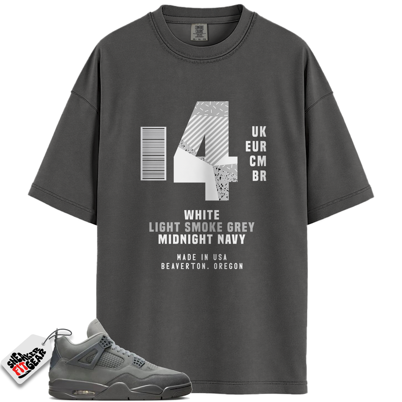 Jordan 4 Retro SE Paris Olympics Wet Cement Match Shirts, Box Label Shirt To Match Jordan 4 Retro SE Paris Olympics Wet Cement