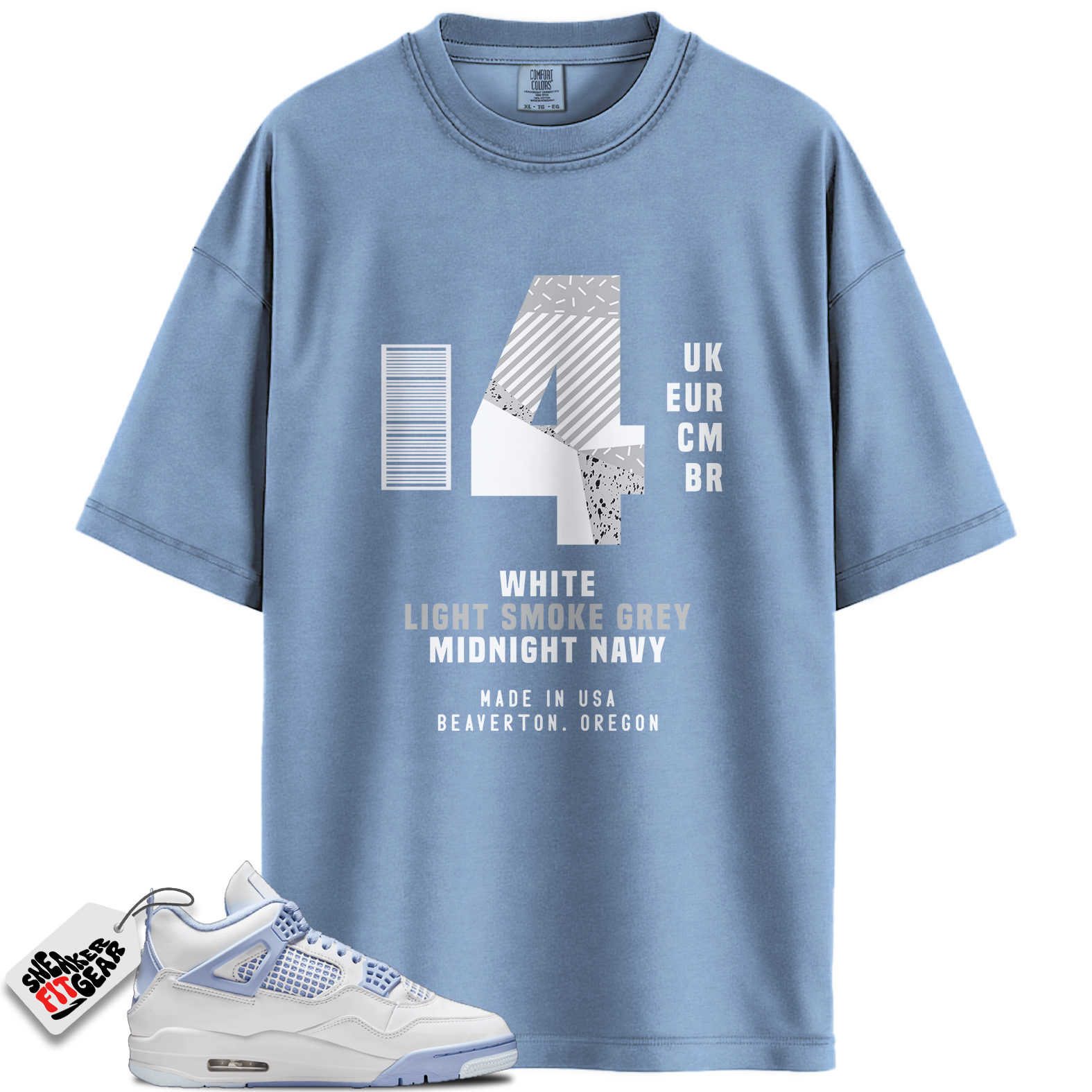 Women's Jordan 4 Retro Forget Me Not Match Shirts, Box Label Shirt To Match Women's Jordan 4 Retro Forget Me Not Main image