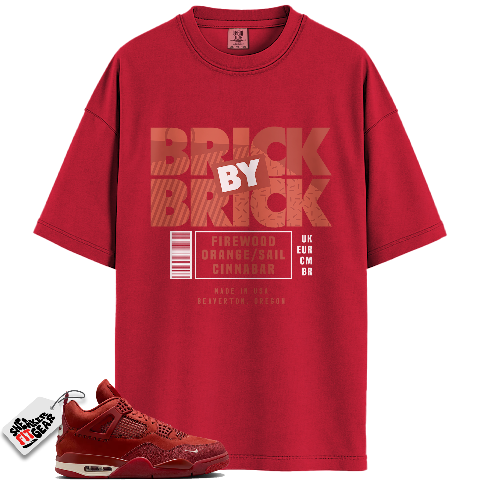 Jordan 4 Retro OG SP Nigel Sylvester Brick by Brick Match Shirts, Sneaker Label Shirt To Match Jordan 4 Retro OG SP Nigel Sylvester Brick by Brick