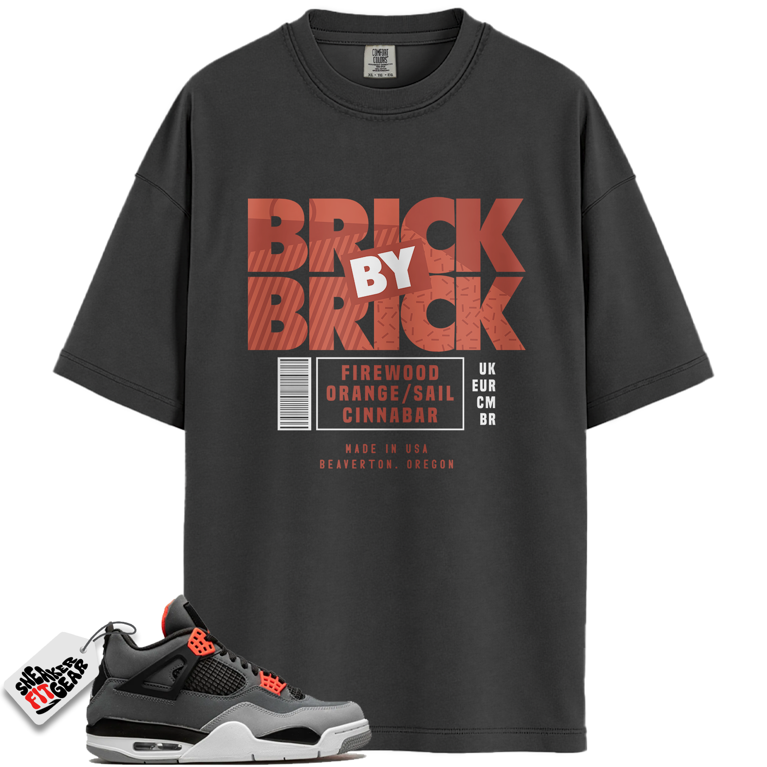 Jordan 4 Retro Infrared Match Shirts, Sneaker Label Shirt To Match Jordan 4 Retro Infrared